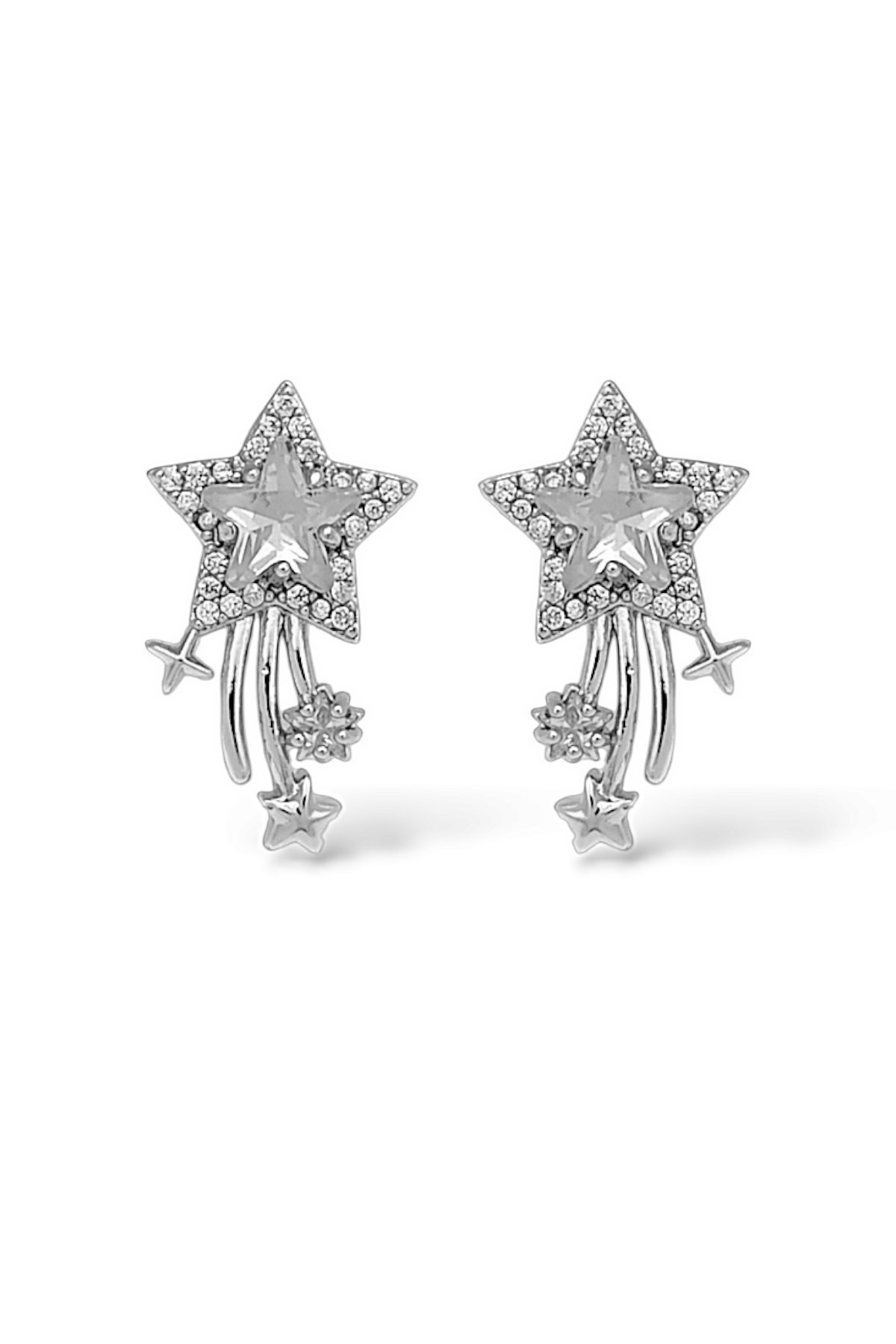 Premium Zirkon Taş Yıldız Küpe