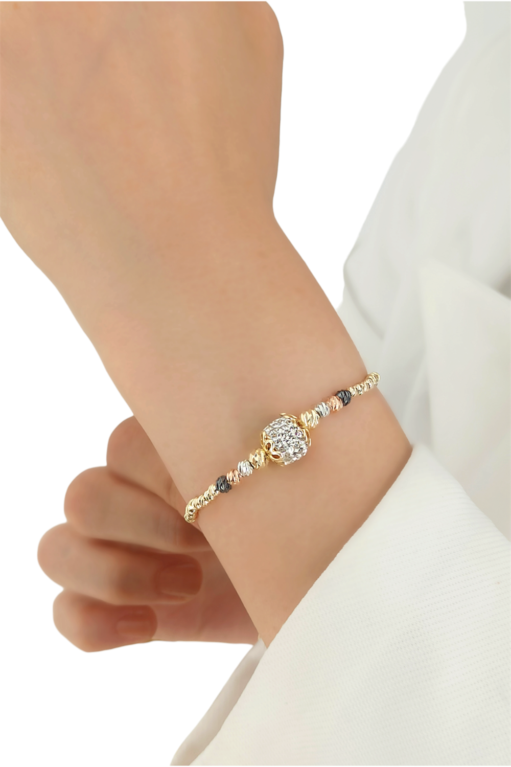 Premium Zirkon Taşlı Yuvarlak Dorika Bileklik