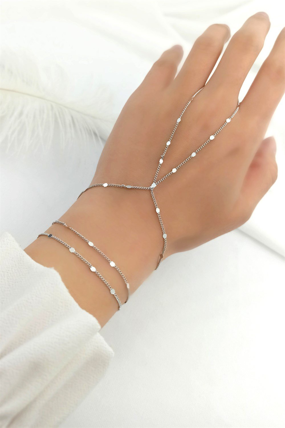 Pul Zincir Dolamalı Şahmeran Bileklik TrBilek7951