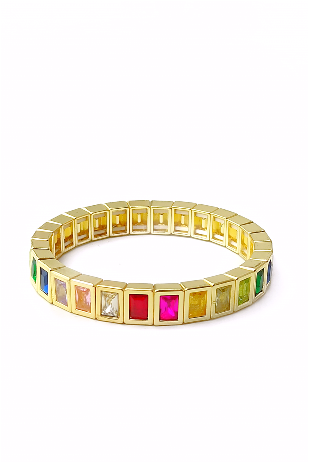 Sıra Taşlı Gold Misina Bileklik