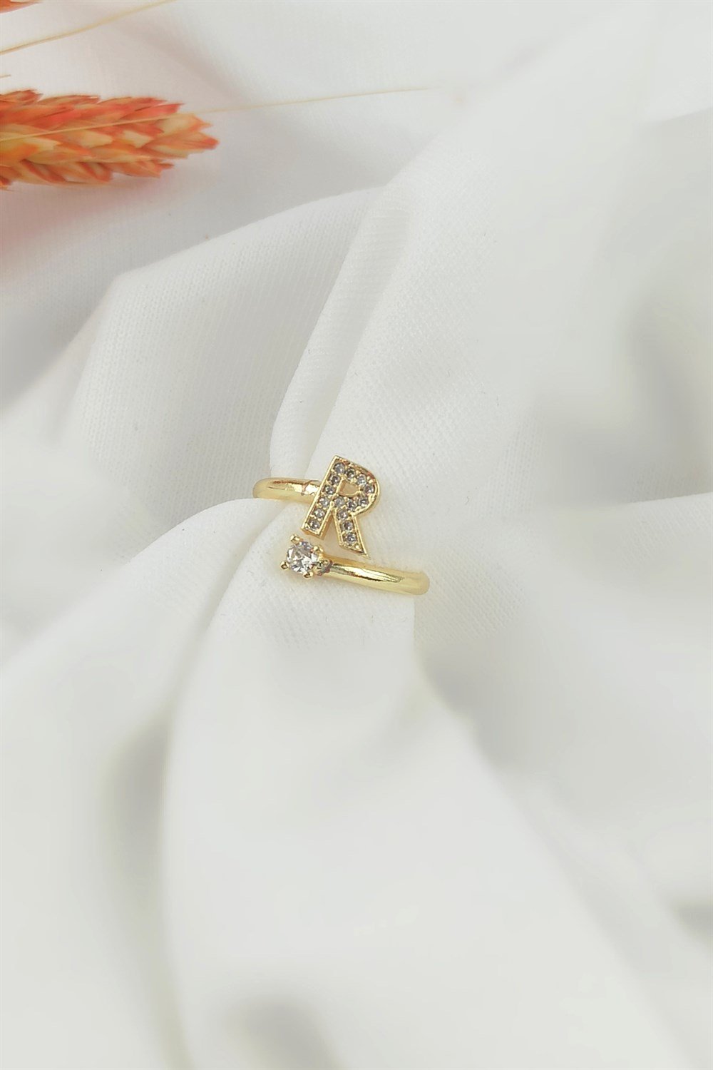 Taşlı R Harf Yüzük TaşlıHarfYüzükR