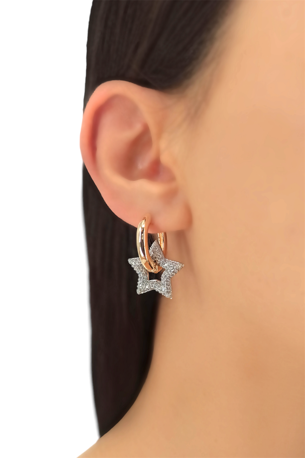 Taşlı Yıldız Küpe TrKüpe35201