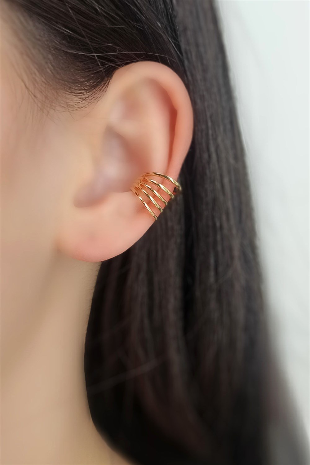 Tekli Beş Sıra Earcuf/Kıkırdak Küpe TrKüpe34462