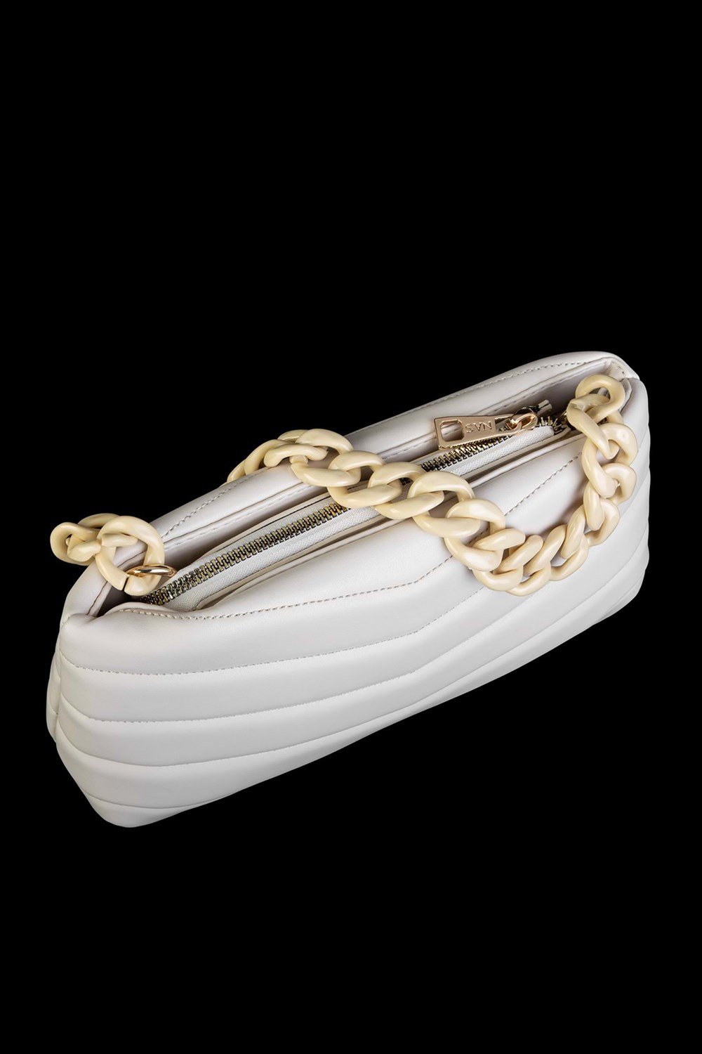 Zincirli Çanta Soft Dikişli Deri Bayan Çanta TRÇANTA1212 Krem