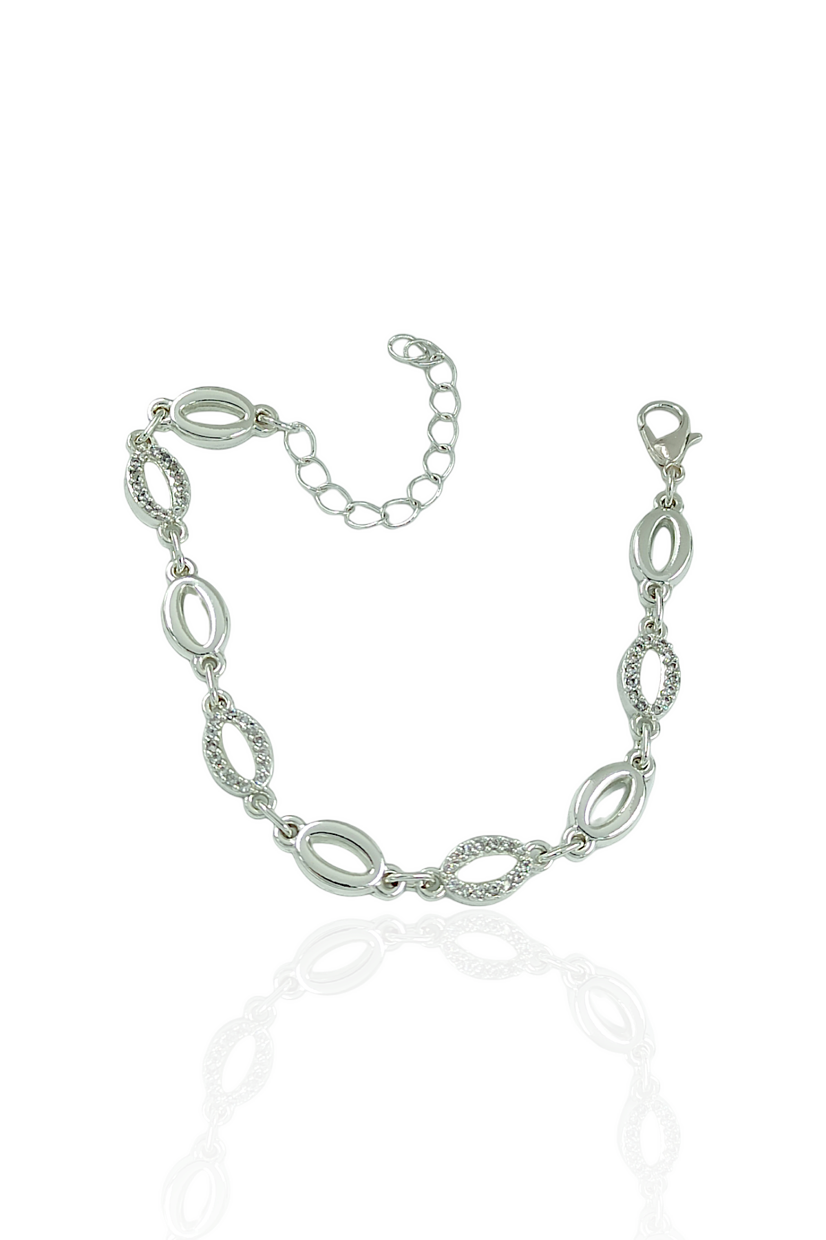 Zirkon Taşlı Oval Bileklik TrBilek7764 B35003