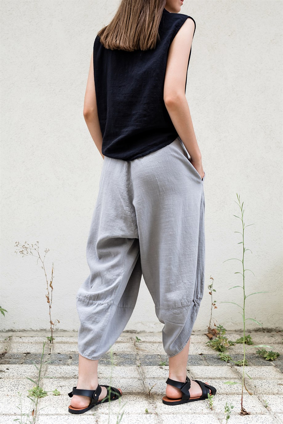 Gri Baggy Pantolon