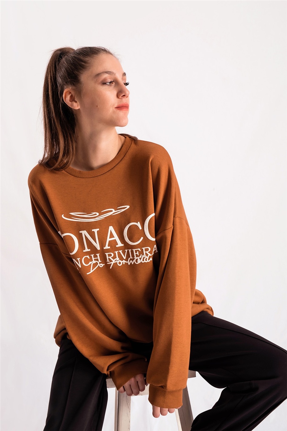 Kahverengi Oversize Sweatshirt