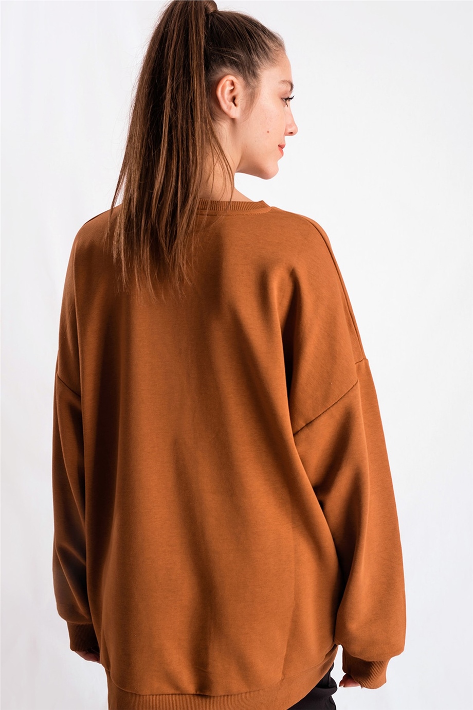 Kahverengi Oversize Sweatshirt