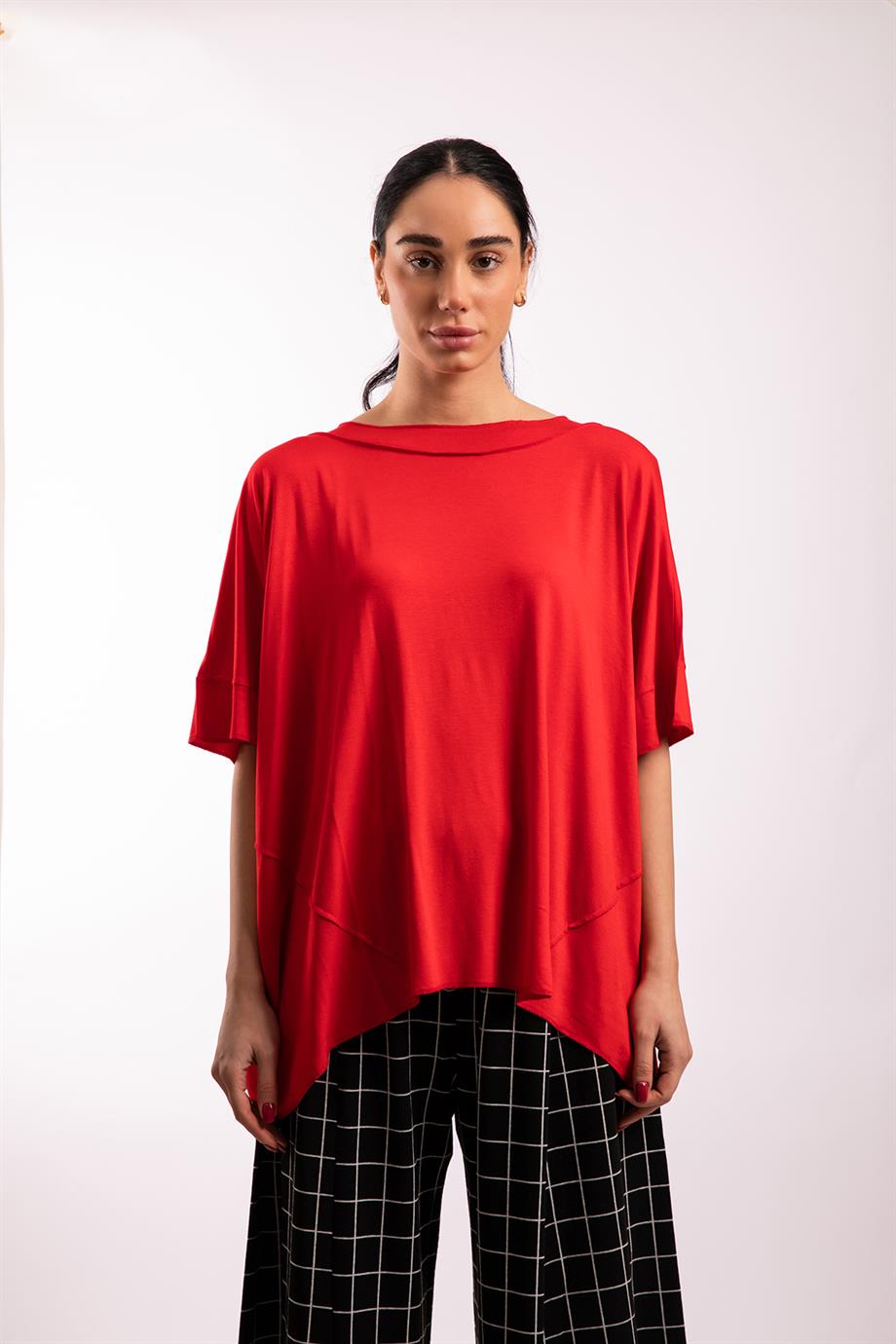 Kırmızı Salaş Bluz