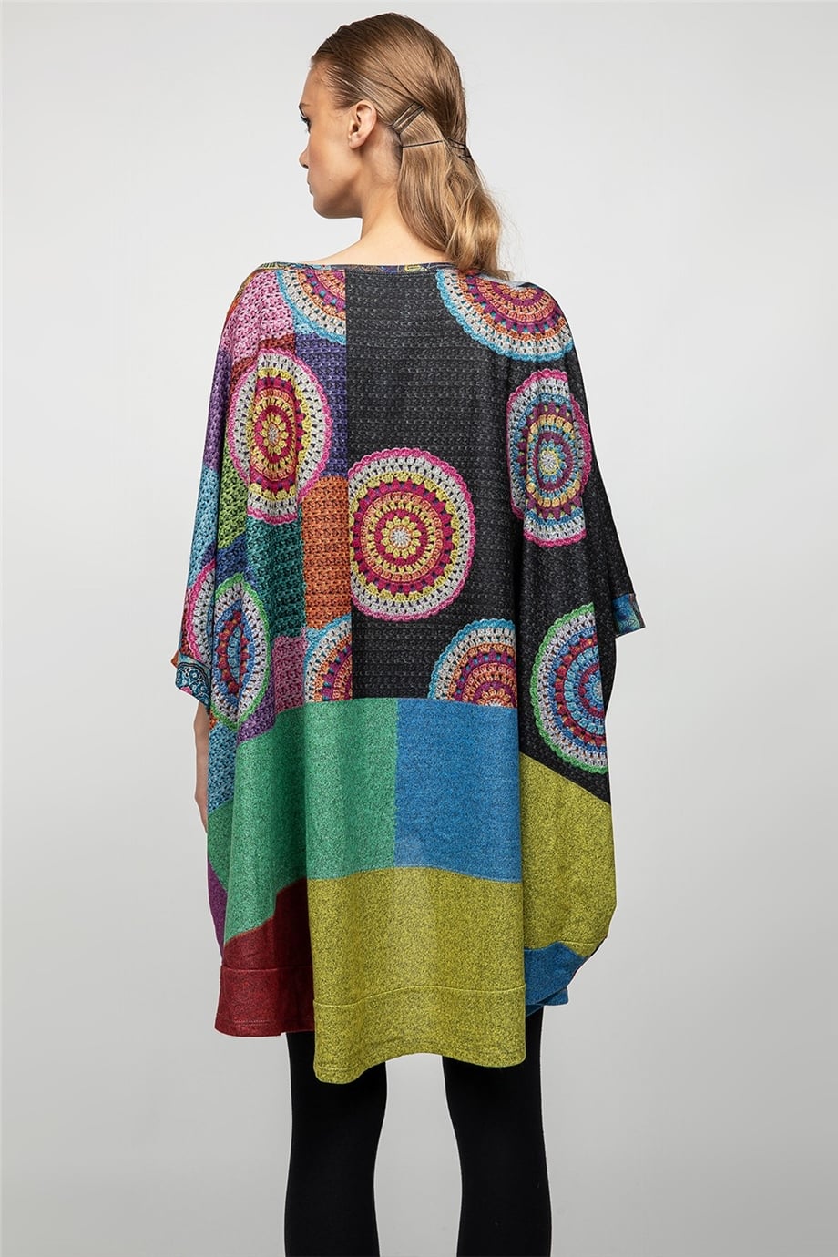 Mandala Desenli Karışık Renkli Tunik