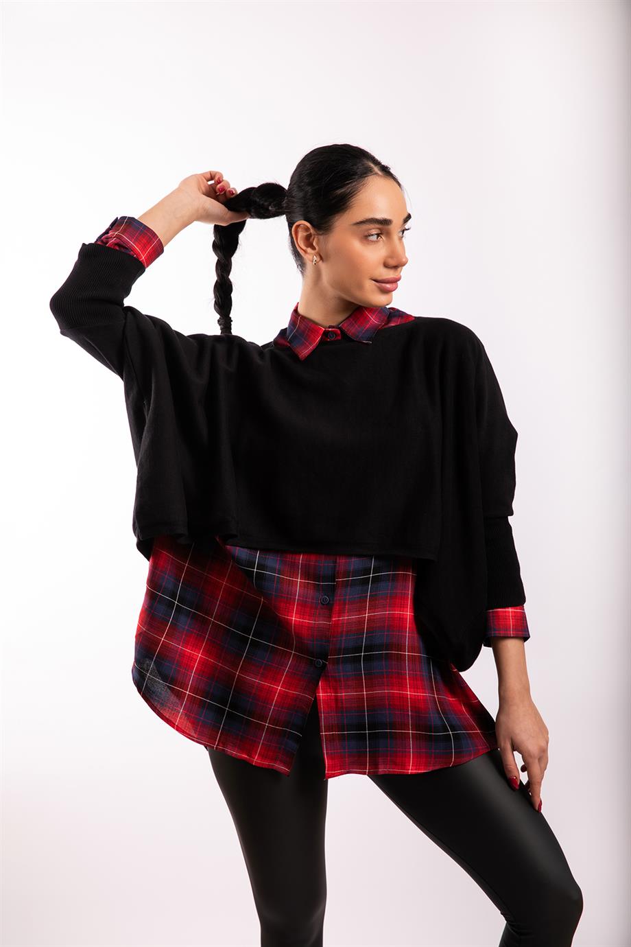 Siyah Crop Panço