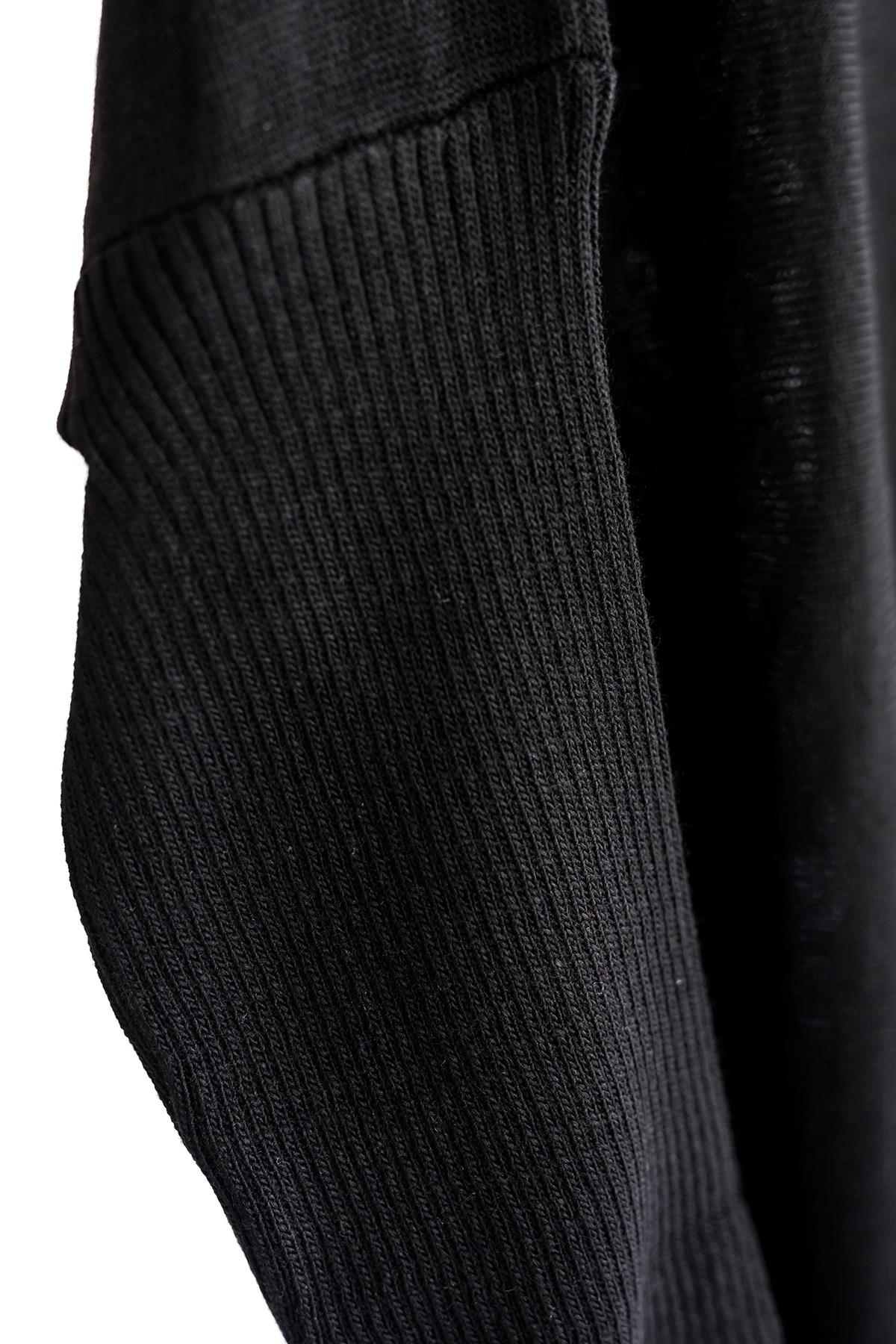 Siyah Oversize Çift Cepli Tunik