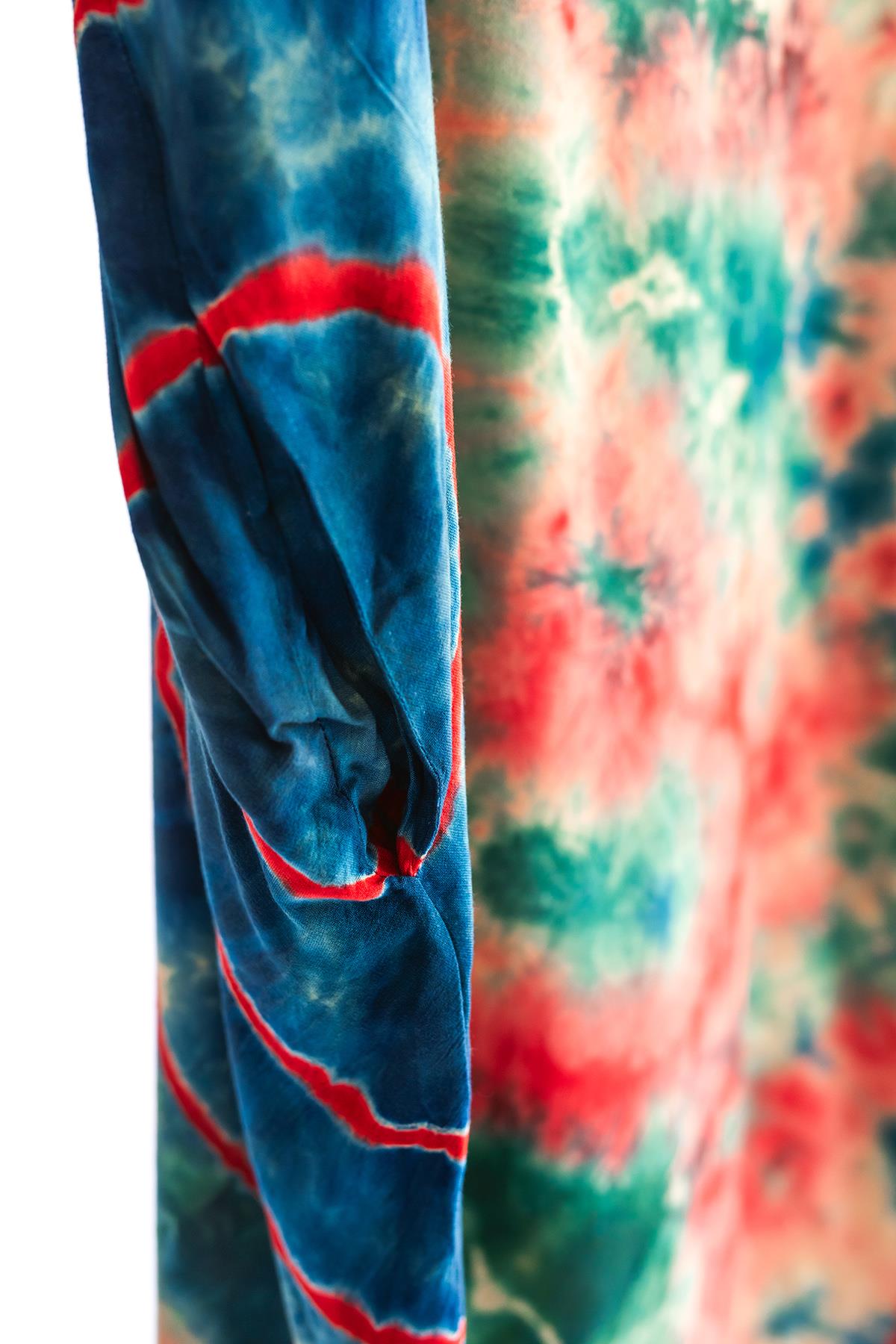V Yaka Batik Elbise 2