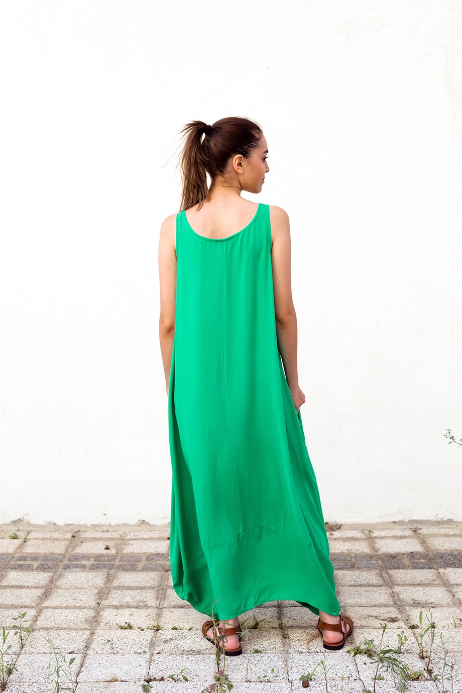 Yeşil Balon Model Elbise