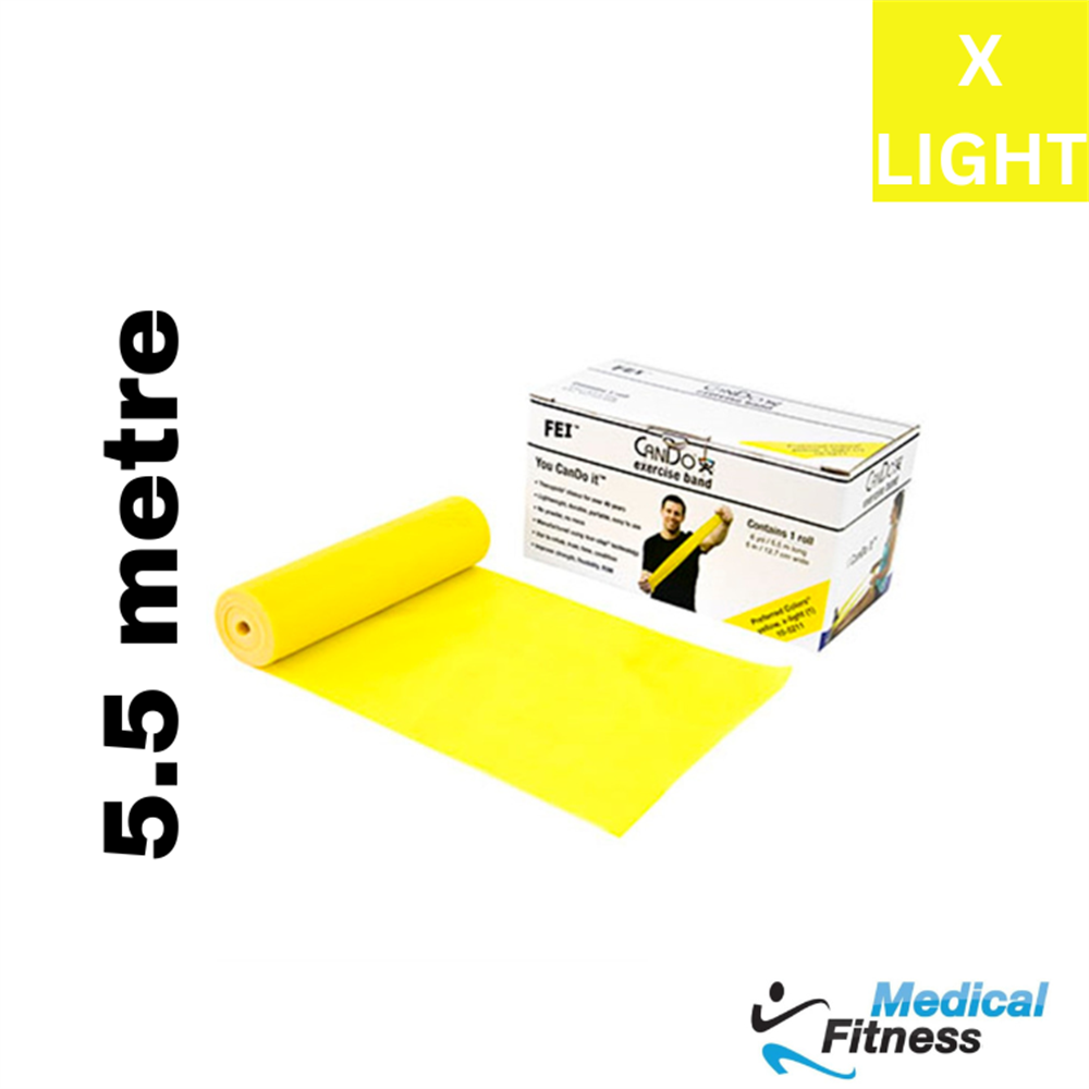 CANDO LOW POWDER EXERCİSE BAND ROLLS 5,5 METRE SET sarı X lightDirenç BantlarıCando10-5211CANDO LOW POWDER EXERCİSE BAND ROLLS 5,5 METRE SET sarı X light