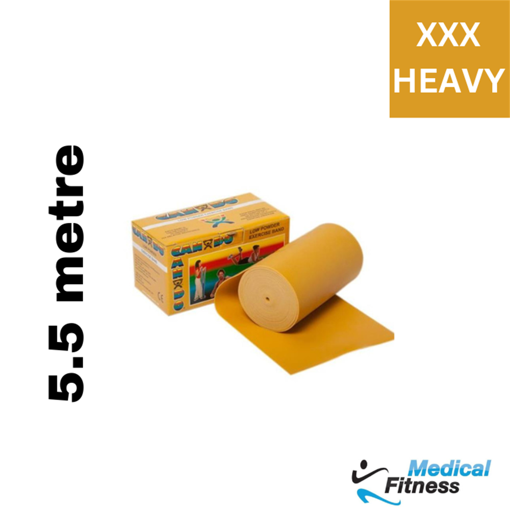 CANDO LOW POWDER EXERCİSE BAND ROLLS 5,5 METRE SET altın XXX heavyDirenç BantlarıCando10-5217CANDO LOW POWDER EXERCİSE BAND ROLLS 5,5 METRE SET altın XXX heavy