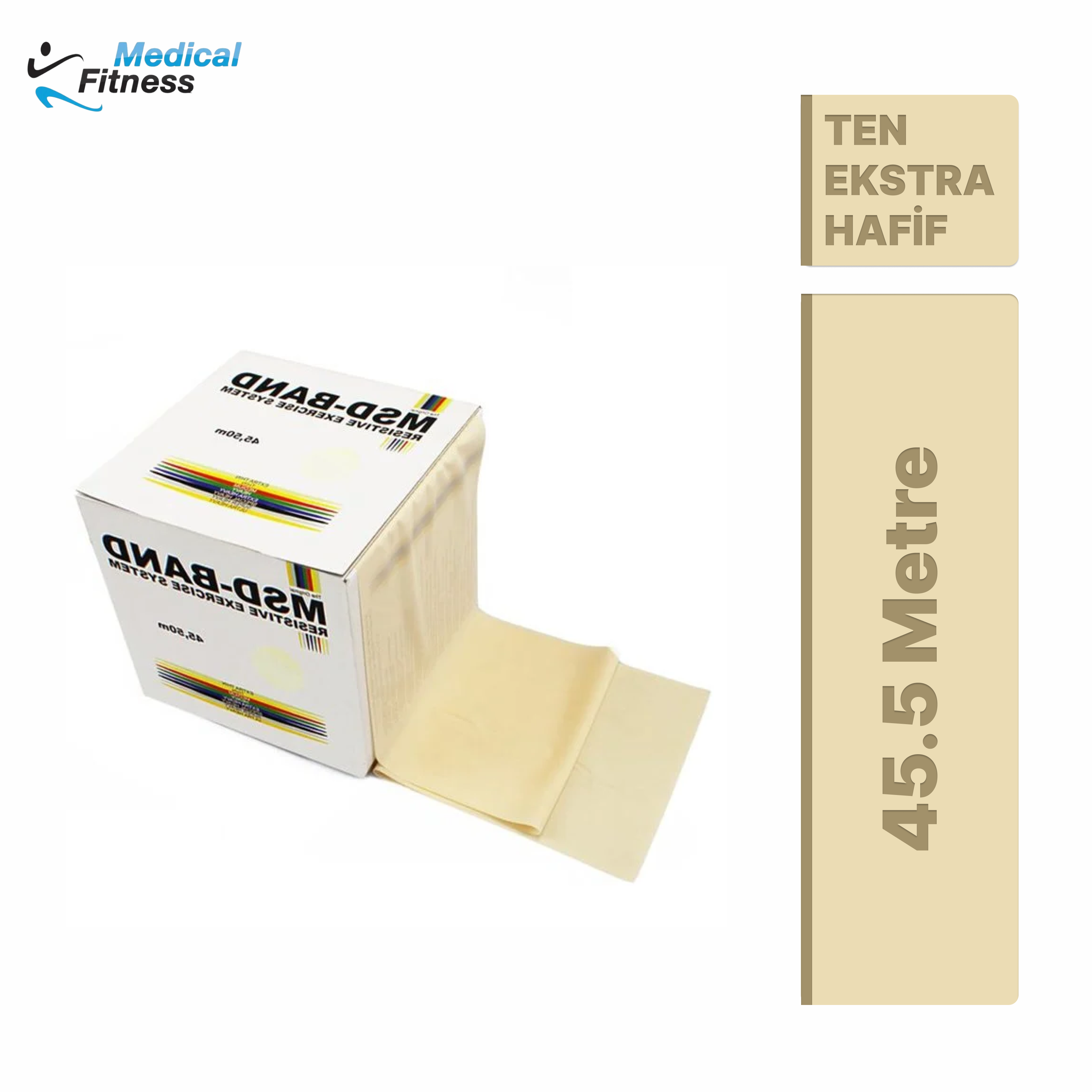 Msd Egzersiz Bandı 45,5 metre TenDirenç Bantlarımoves104501Msd Egzersiz Bandı 45,5 metre Ten