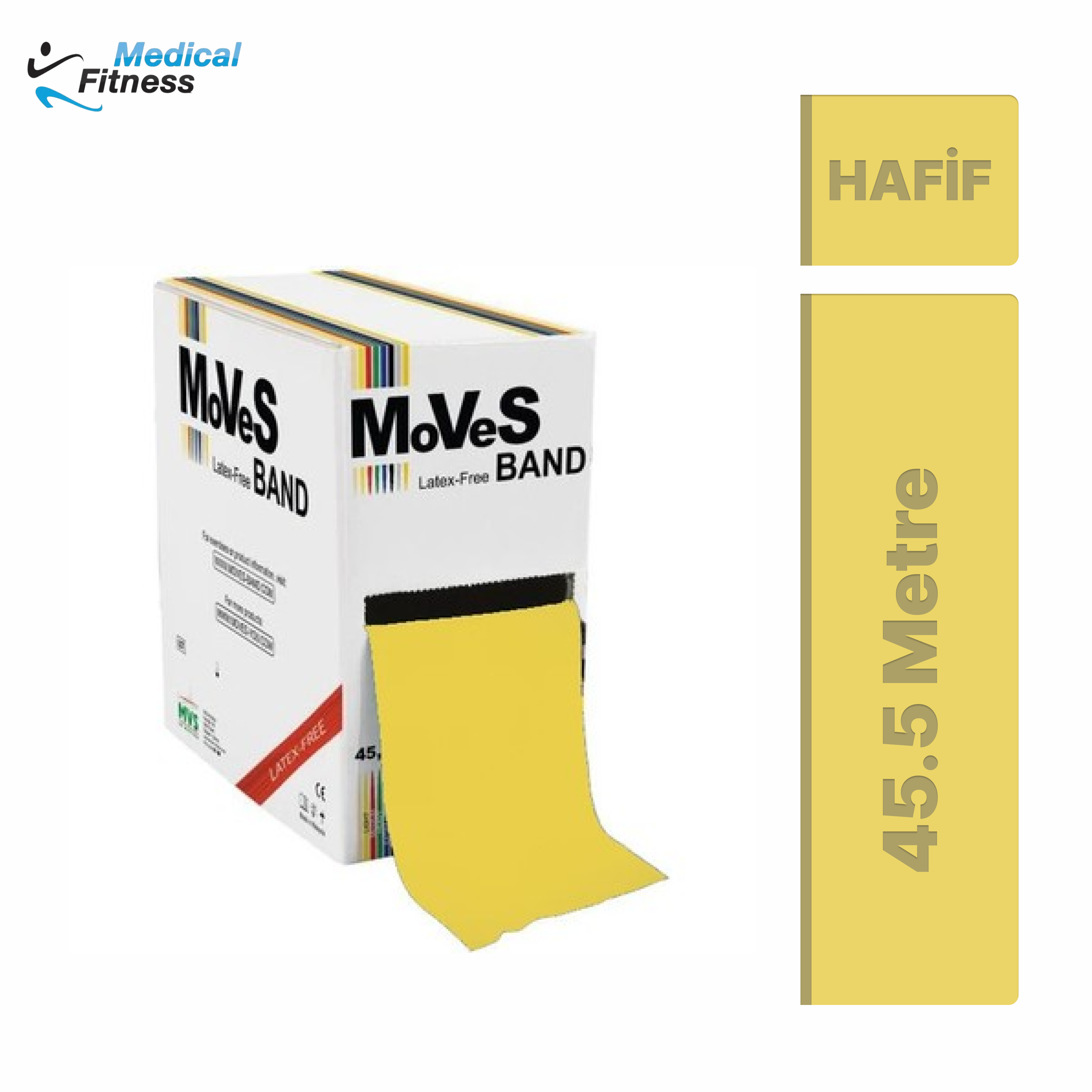 Msd Egzersiz Bandı Latex-Free 45,5 metre SarıDirenç Bantlarımoves124502Msd Egzersiz Bandı Latex-Free 45,5 Metre Sarı