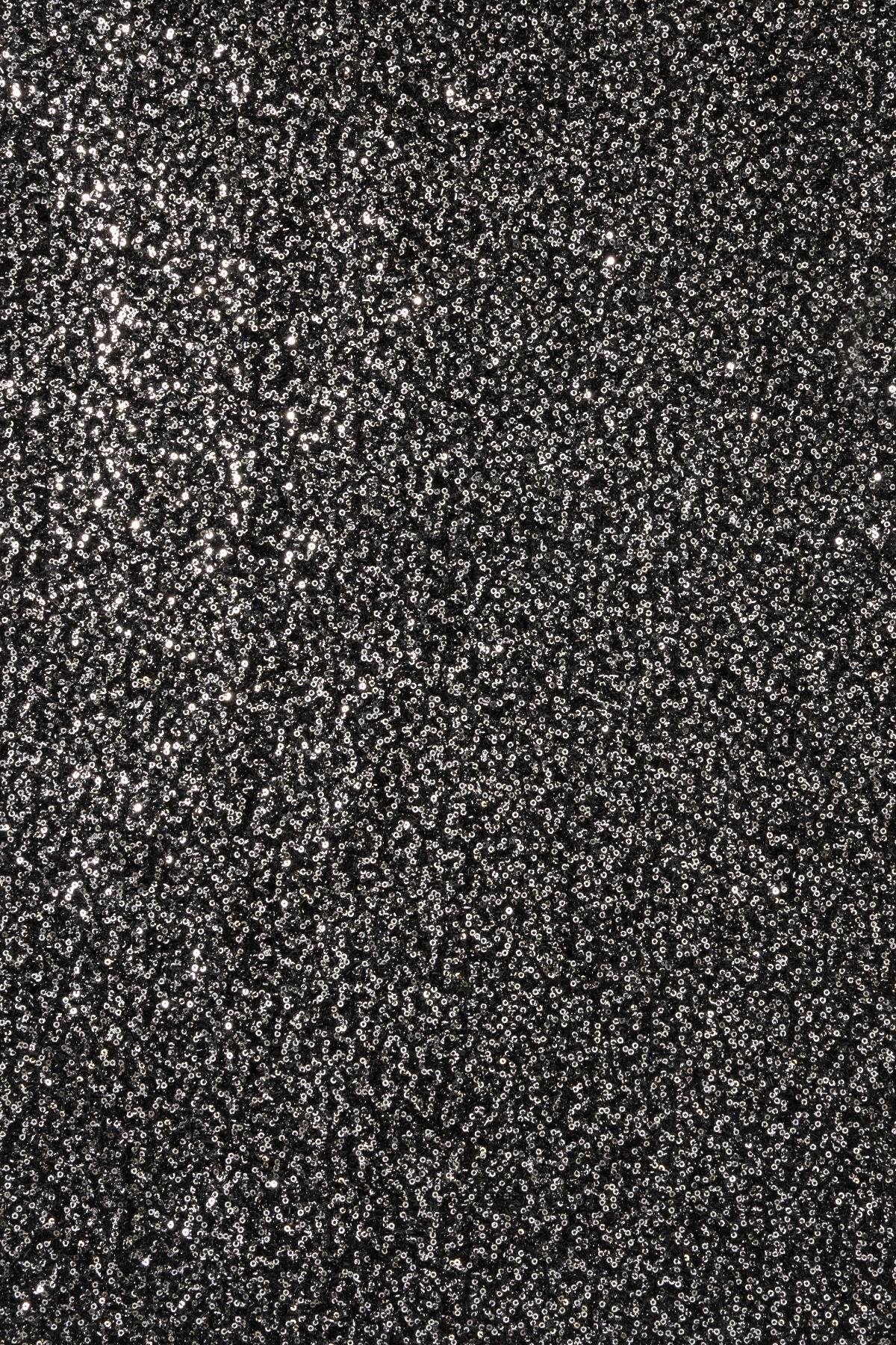 2 mm Payetli Gümüş Kumaş - Kumaş Deposu