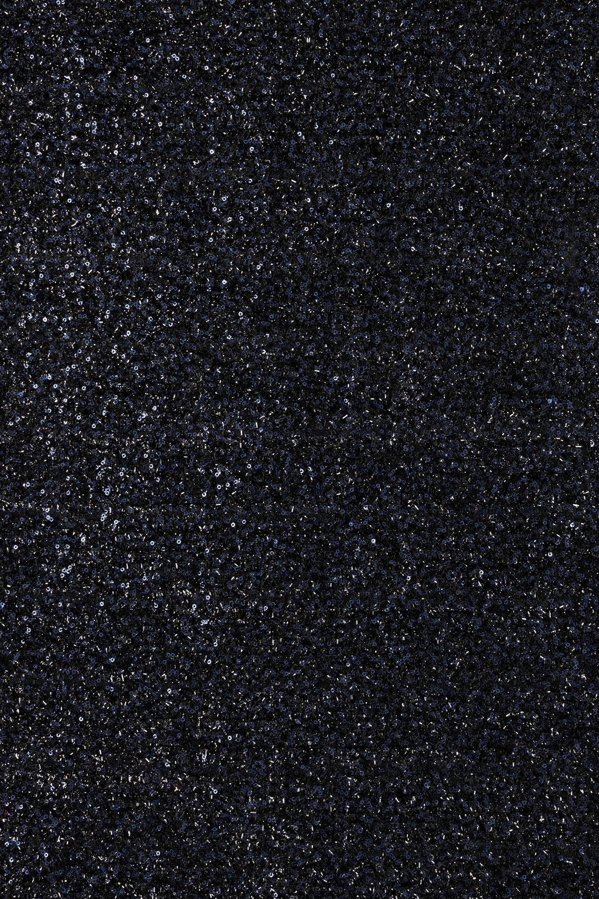 2 mm Payetli Lacivert Kumaş - Kumaş Deposu