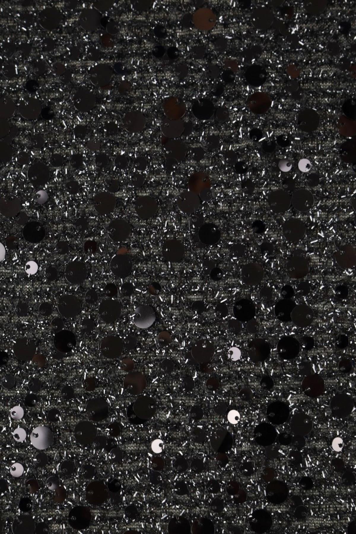 ANALI KIZLI BÜYÜK DESEN C#1 SİYAH/SİYAH - Kumaş Deposu