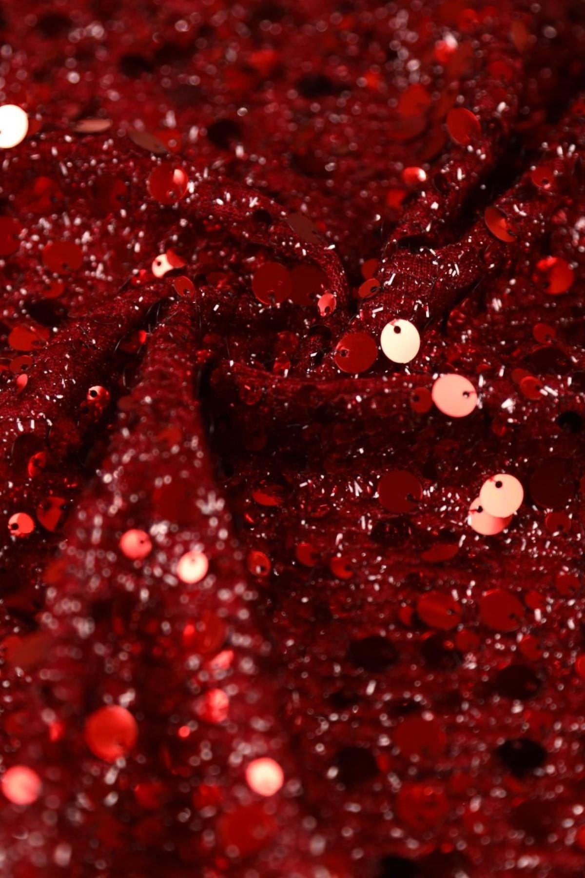 ANALI KIZLI BÜYÜK DESEN C#8 KIRMIZI - Kumaş Deposu