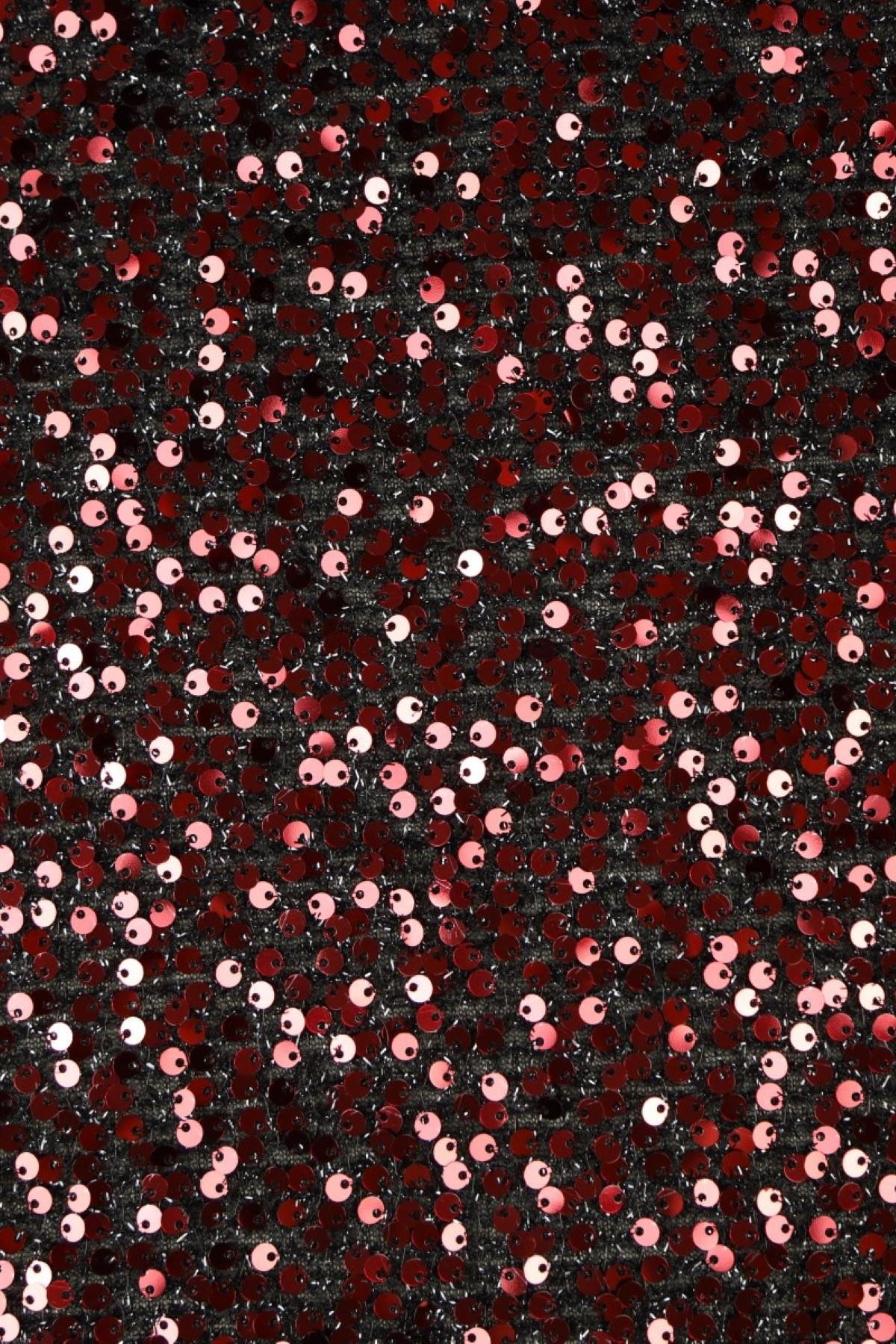 ANALI KIZLI KÜÇÜK DESEN C#2 BORDO/SİYAH - Kumaş Deposu