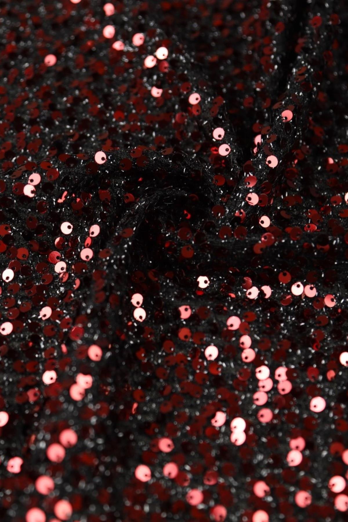 ANALI KIZLI KÜÇÜK DESEN C#2 BORDO/SİYAH - Kumaş Deposu