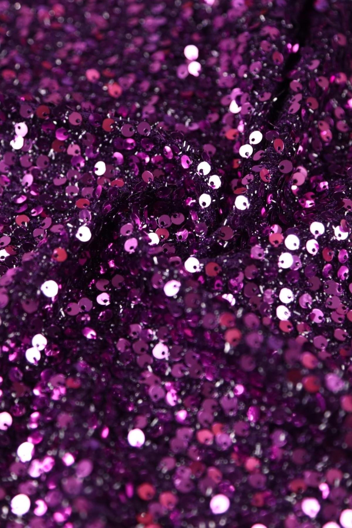 ANALI KIZLI KÜÇÜK DESEN C#7 MOR/SİYAH - Kumaş Deposu