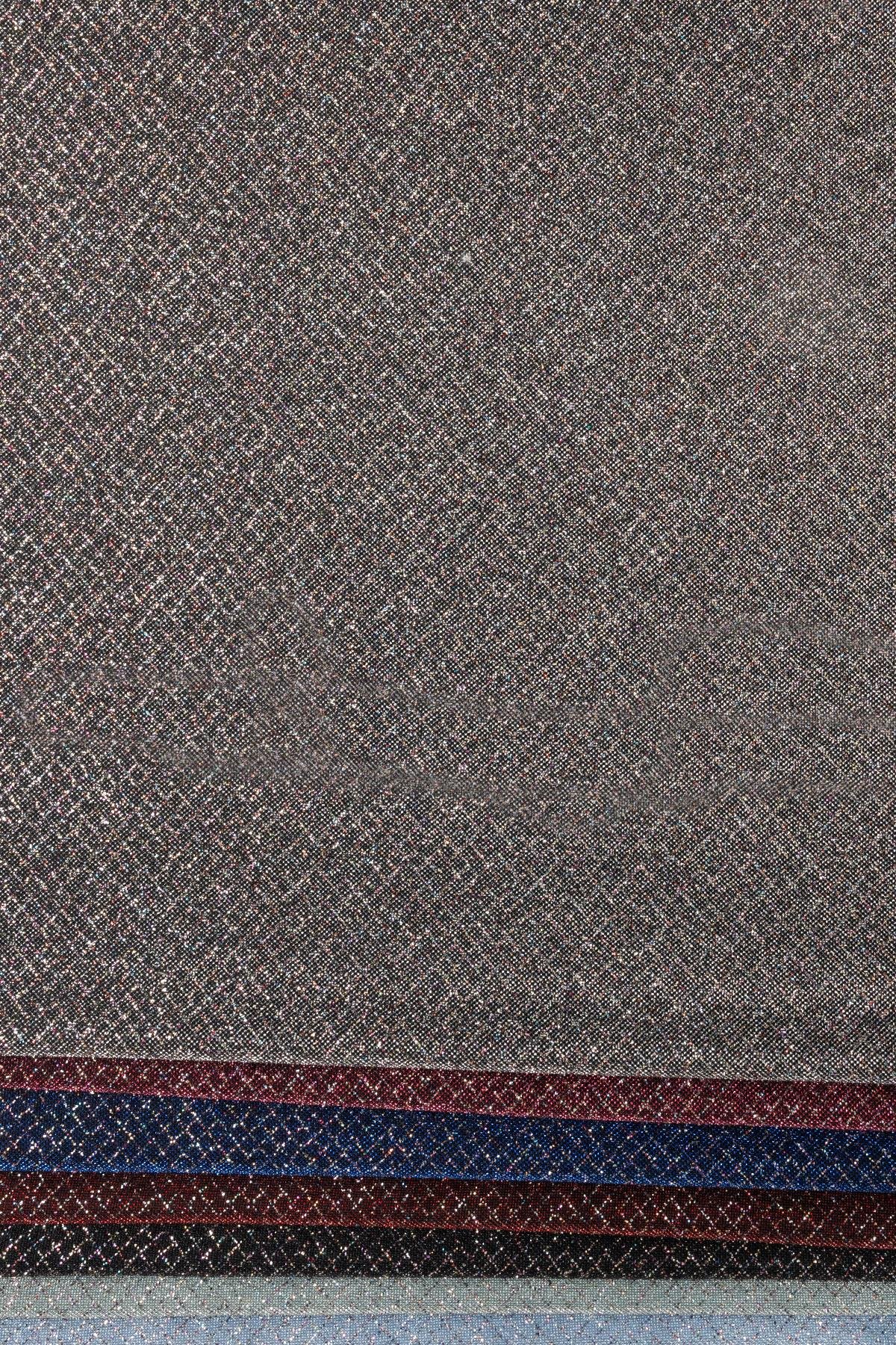 Brayt Baklava Desenli Simli Koyu Bordo Örme Kumaş - Kumaş Deposu