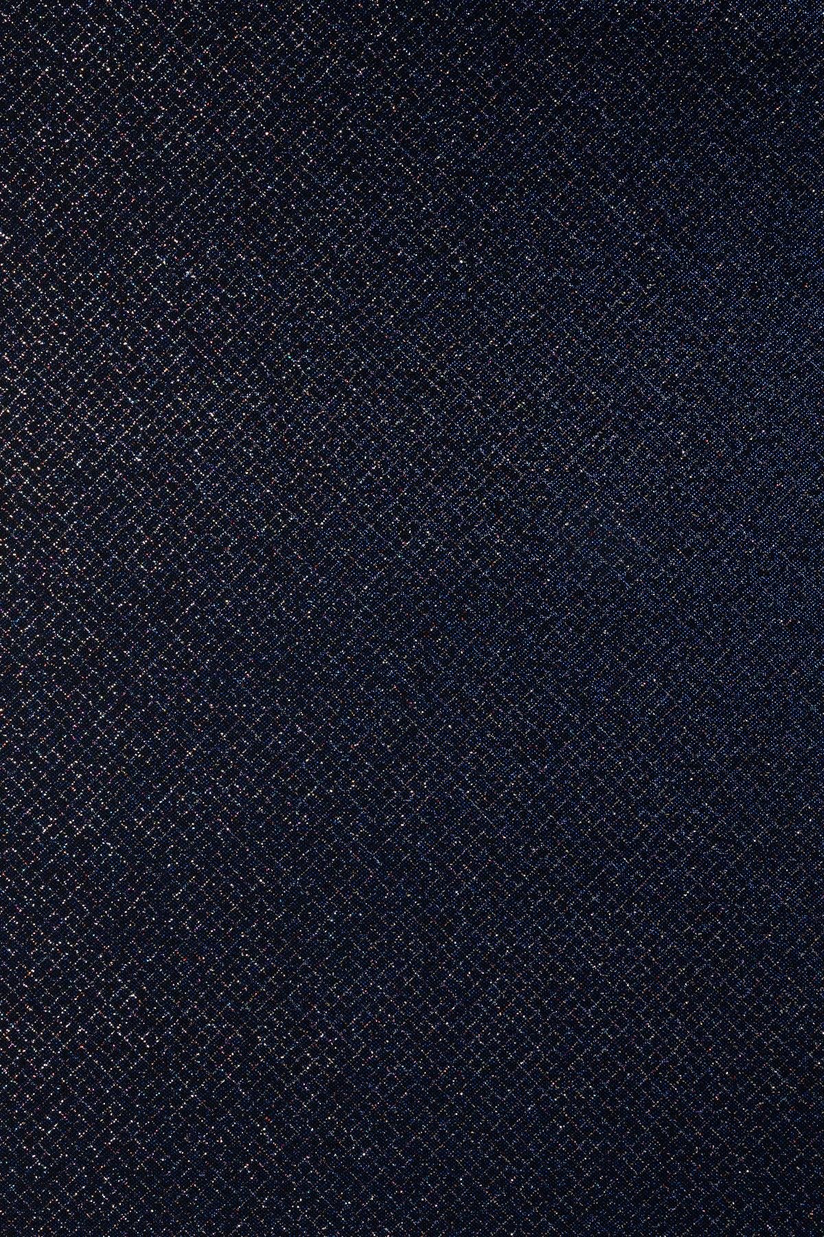 Brayt Baklava Desenli Simli Saks Örme Kumaş - Kumaş Deposu