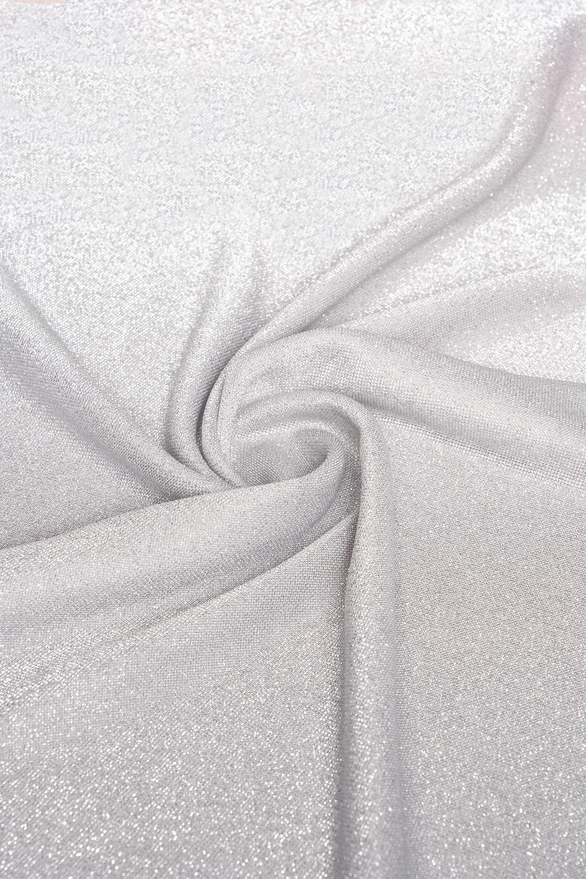 Brayt Simli Gri Örme Kumaş - Kumaş Deposu