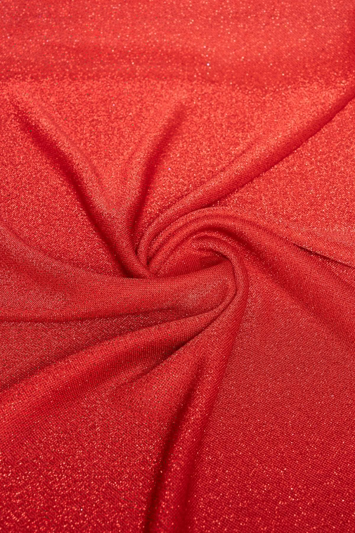 Brayt Simli Kırmızı Örme Kumaş - Kumaş Deposu