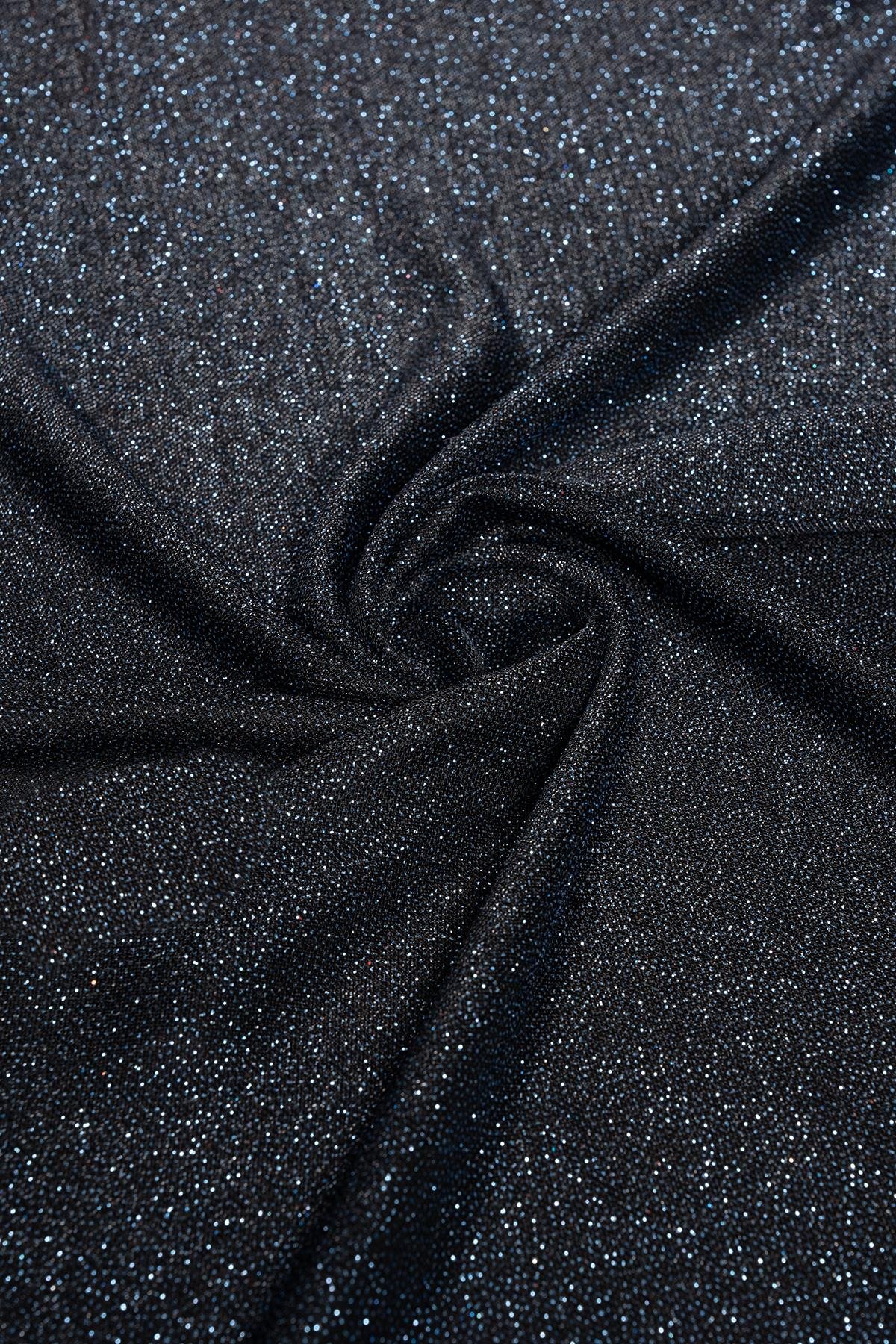 Brayt Simli Lacivert Örme Kumaş - Kumaş Deposu