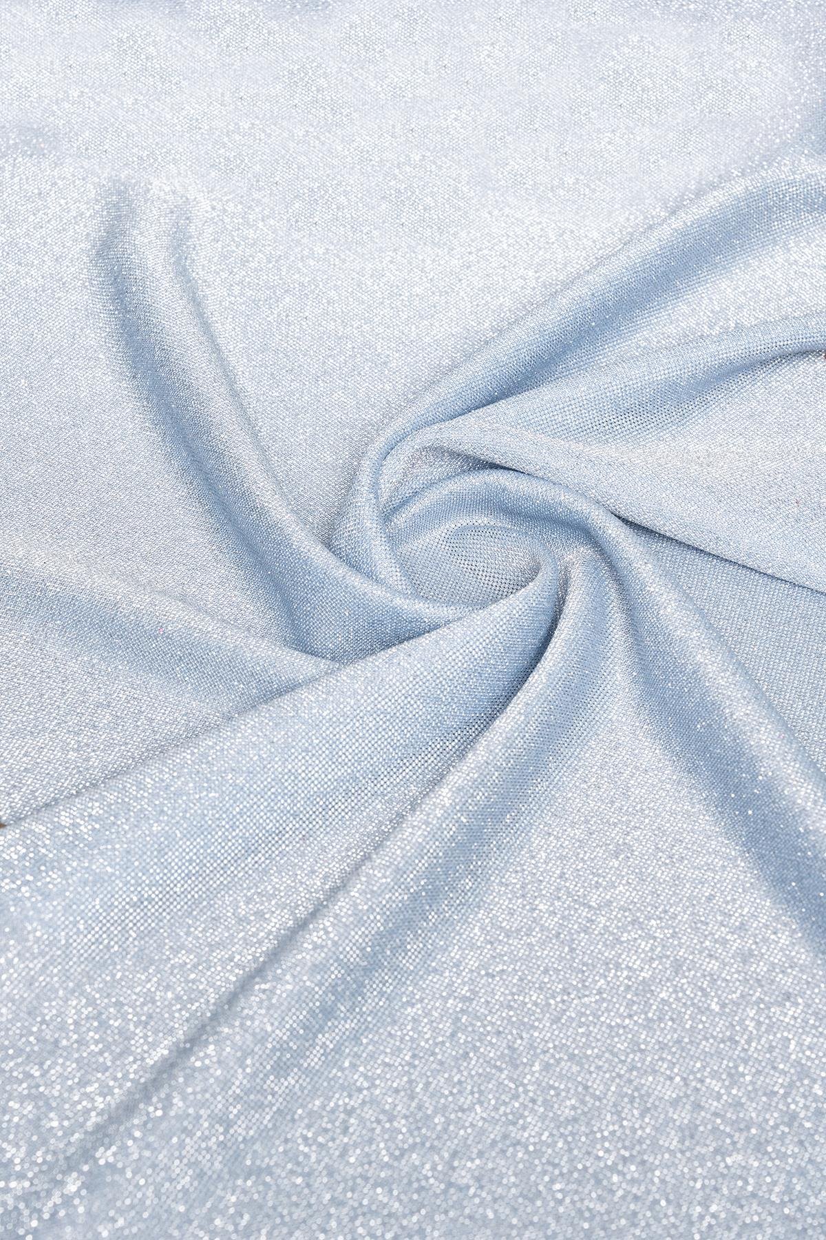 Brayt Simli Mavi Örme Kumaş - Kumaş Deposu