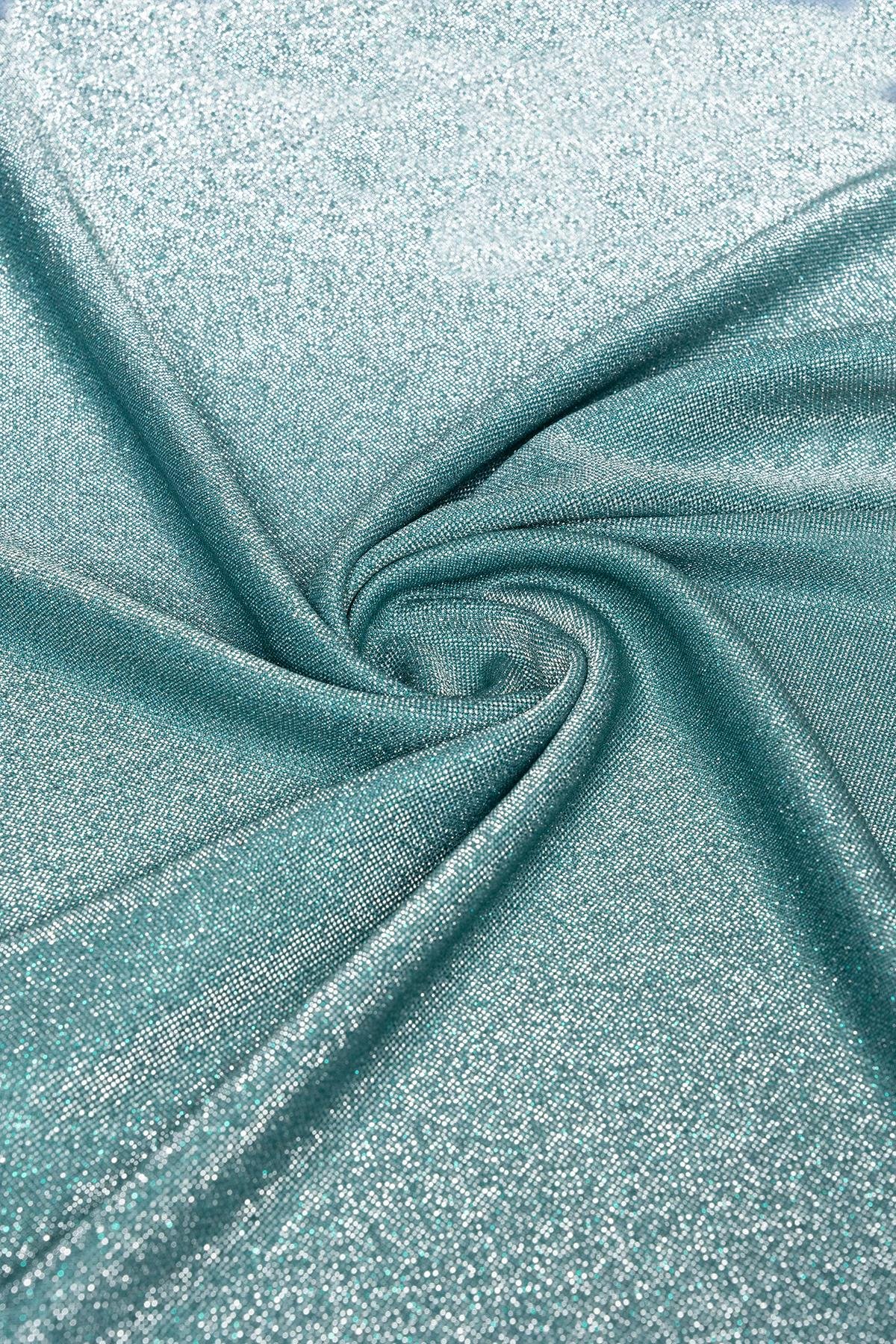 Brayt Simli Zümrüt Yeşili Örme Kumaş - Kumaş Deposu