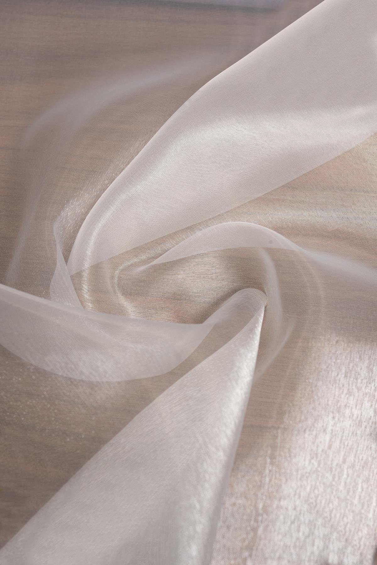 Cam Organze Beyaz Rengi Kumaş - Kumaş Deposu