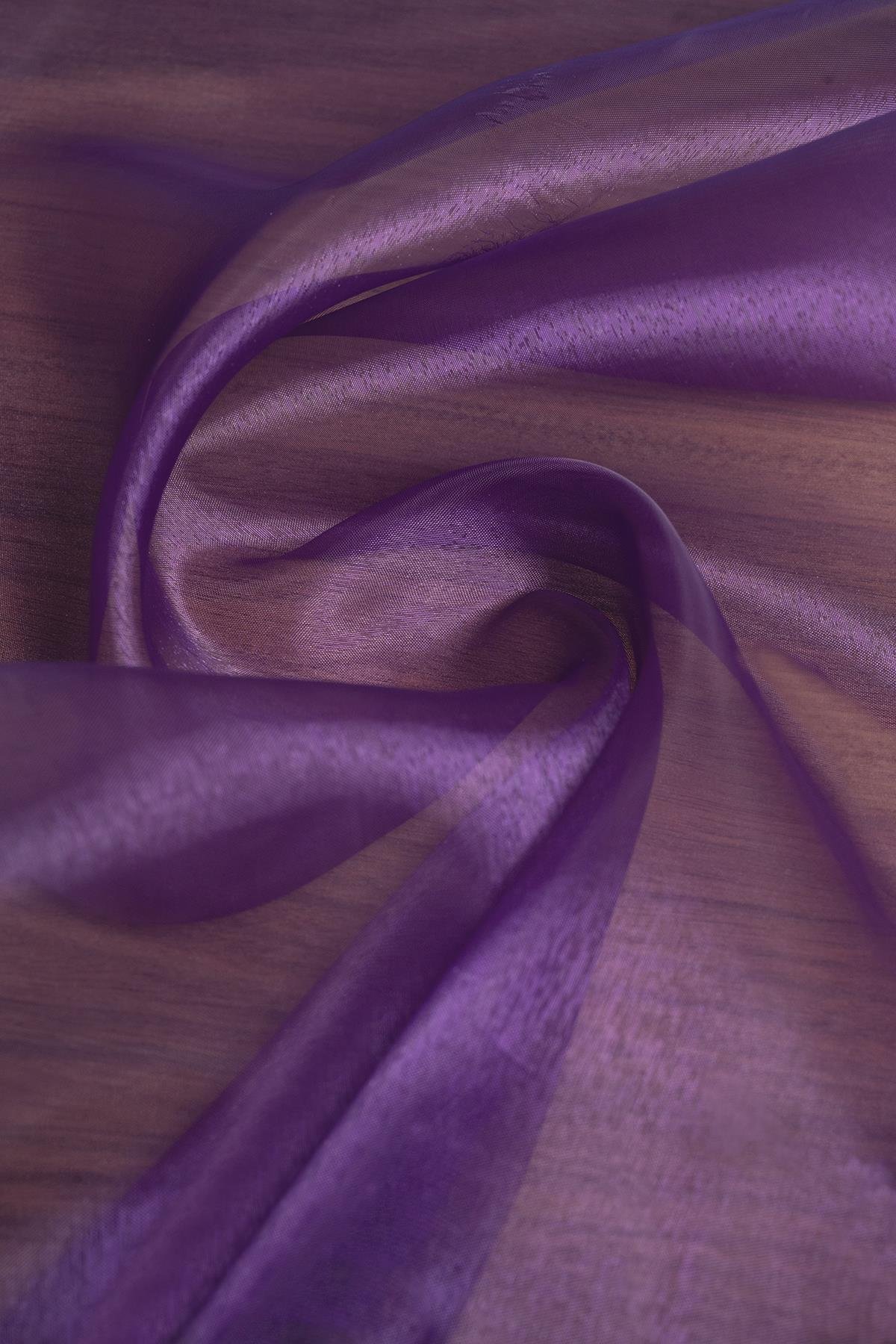 Cam Organze Mor 2 Rengi Kumaş - Kumaş Deposu