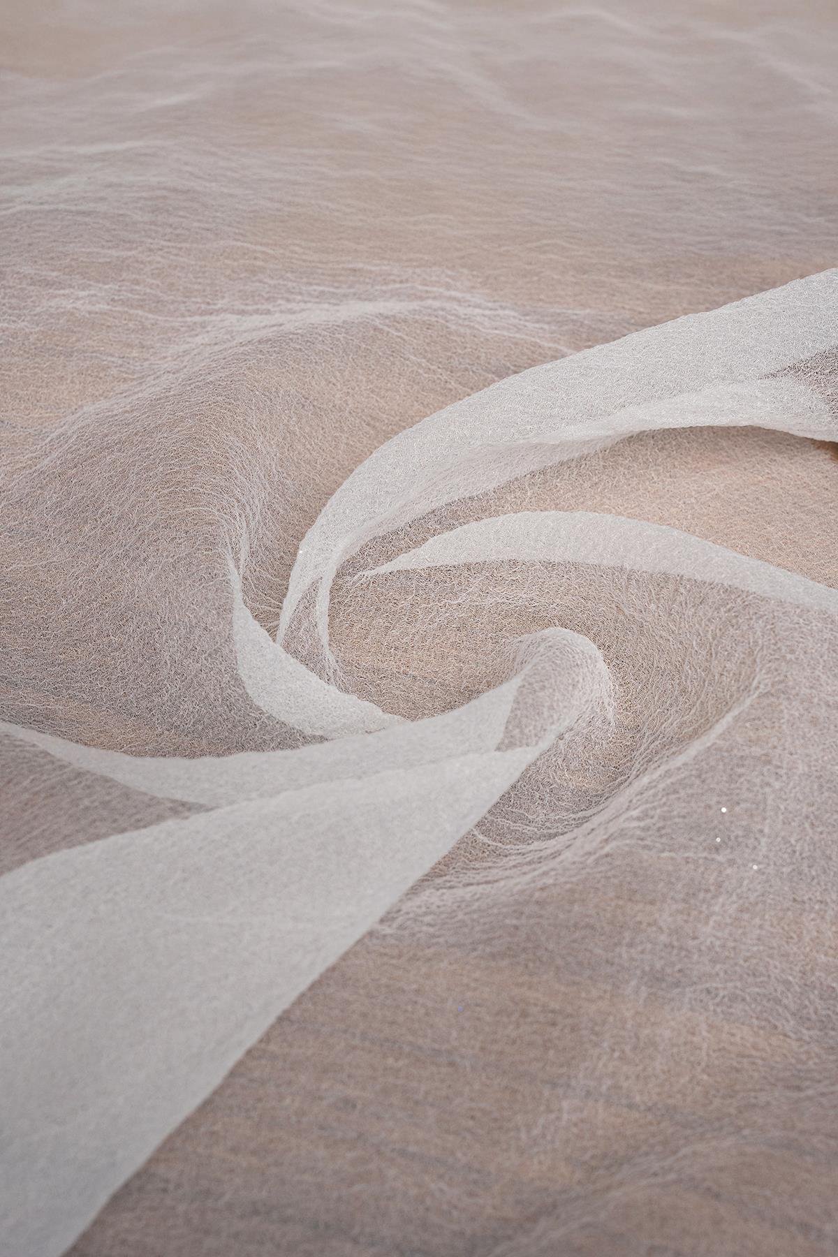 Dalya Organze Ekru Rengi Kumaş - Kumaş Deposu