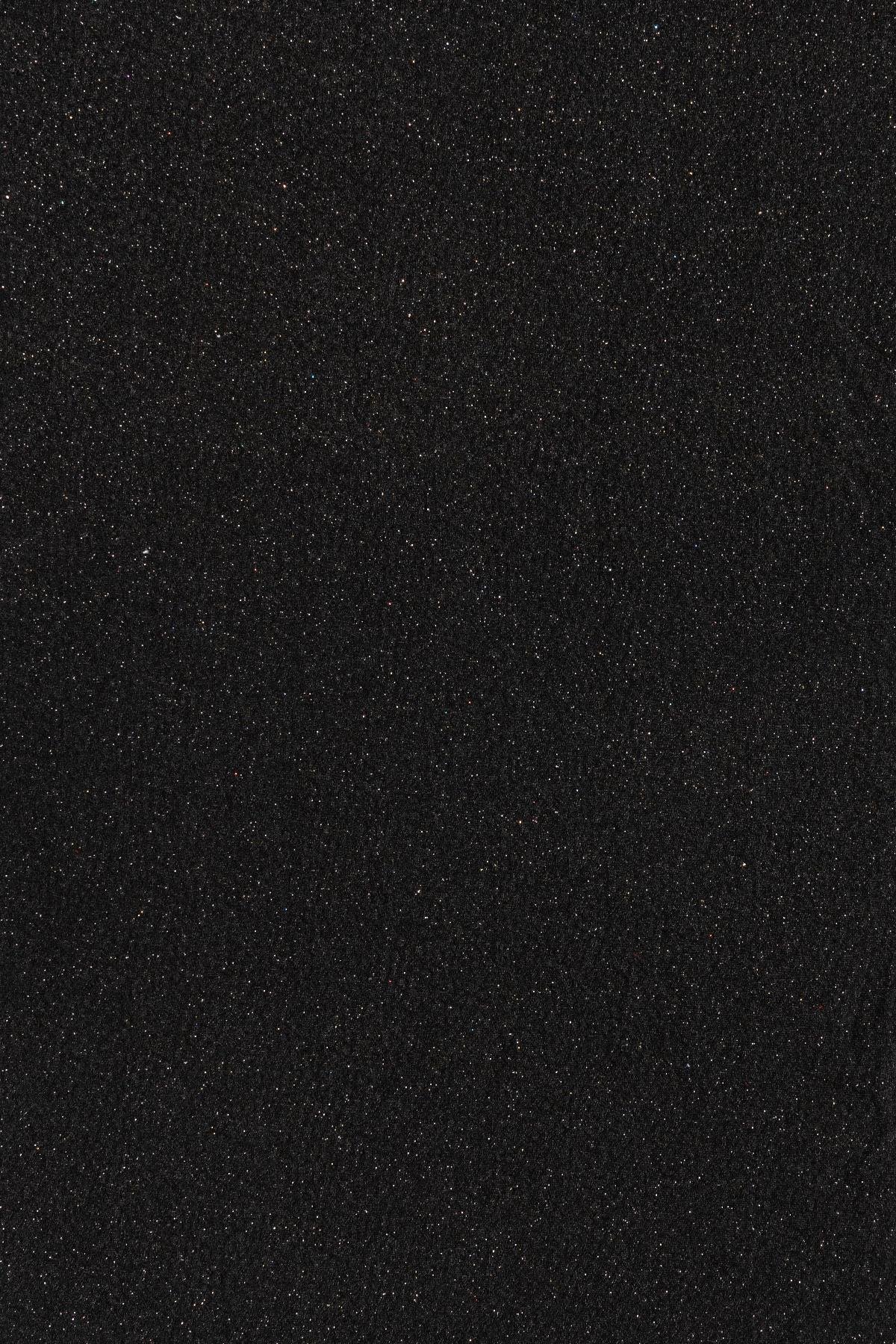 Fukuro Siyah Zeminli ve Siyah Simli Örme Abiye Kumaş - Kumaş Deposu