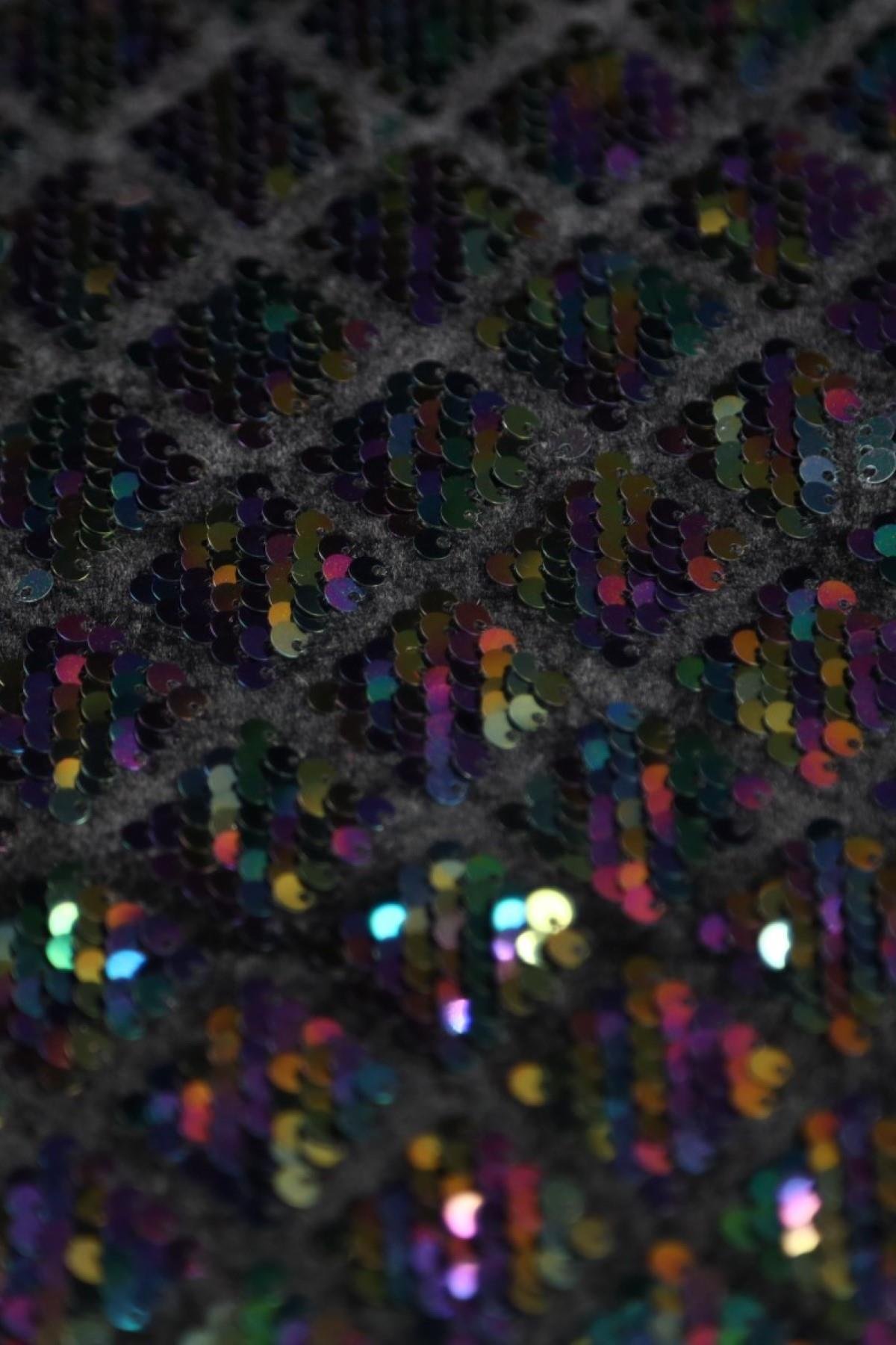 KADİFE BAKLAVA DESEN C#4 HOLOGRAM/SİYAH - Kumaş Deposu