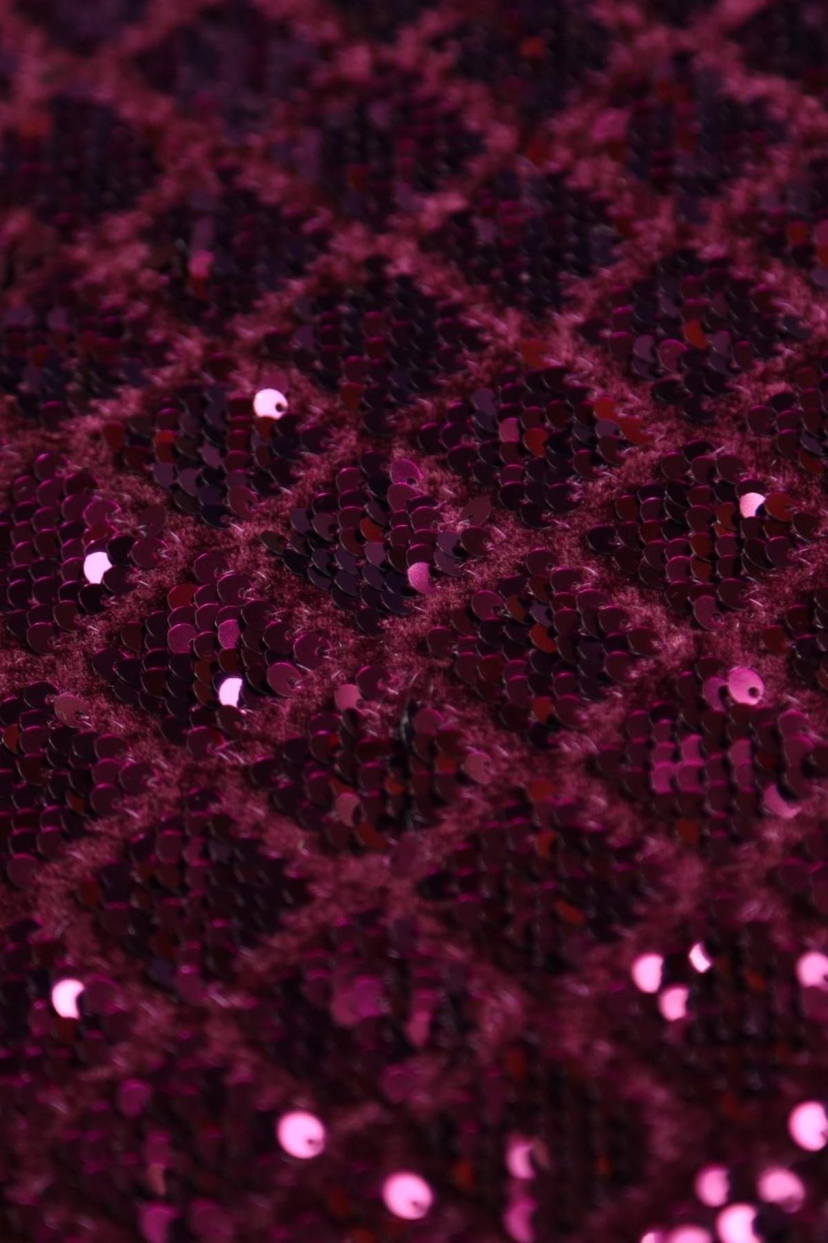 KADİFE BAKLAVA DESEN C#8 MÜRDÜM - Kumaş Deposu