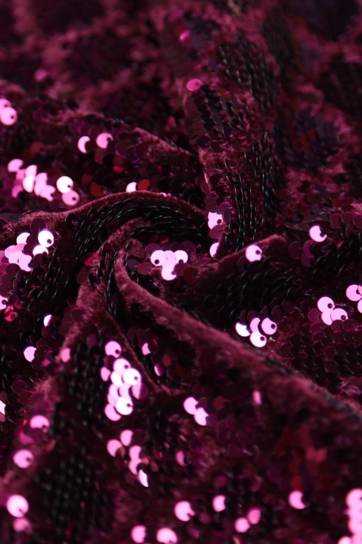 KADİFE BAKLAVA DESEN C#8 MÜRDÜM - Kumaş Deposu