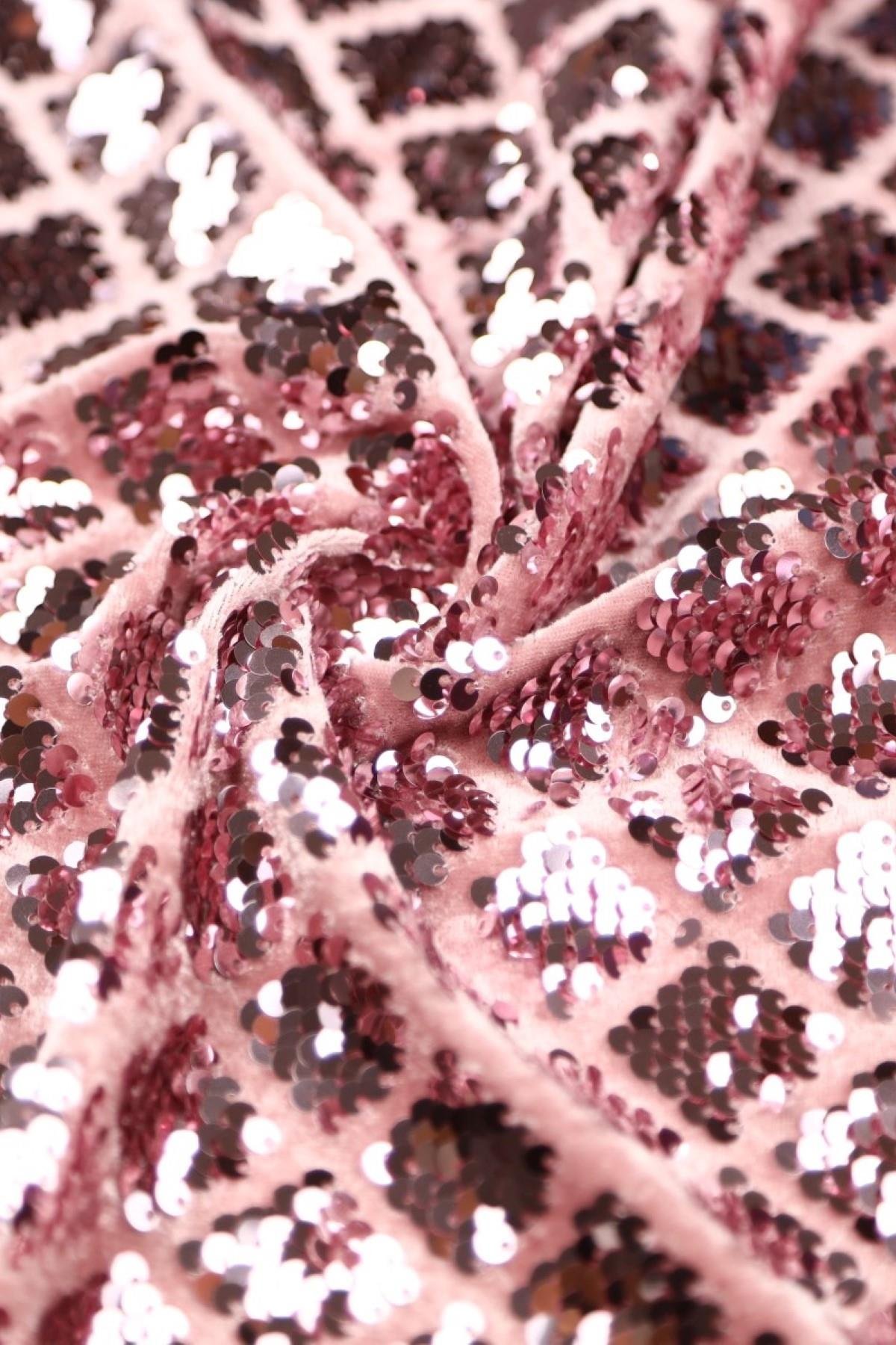 KADİFE BAKLAVA DESEN C#9 PUDRA - Kumaş Deposu