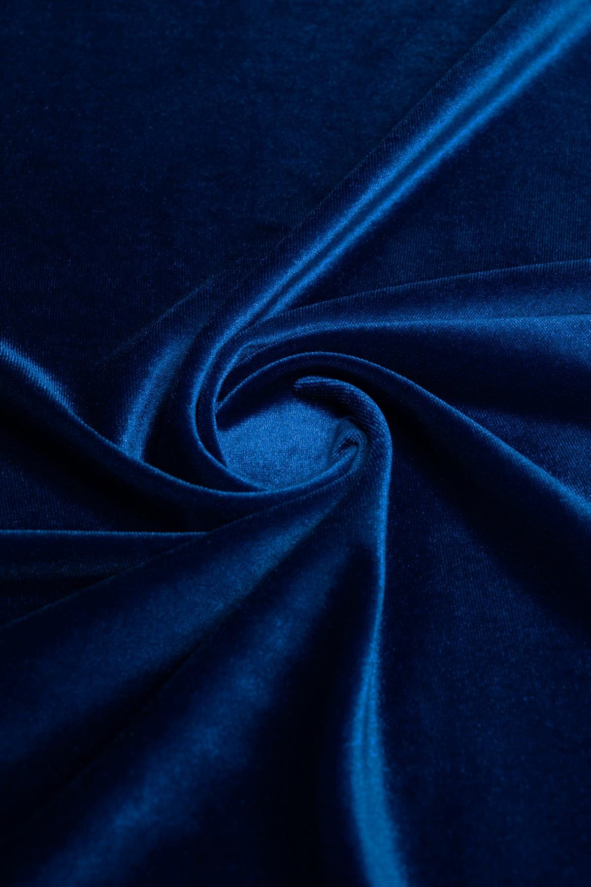 Kadife Saks Rengi Örme Kumaş - Kumaş Deposu