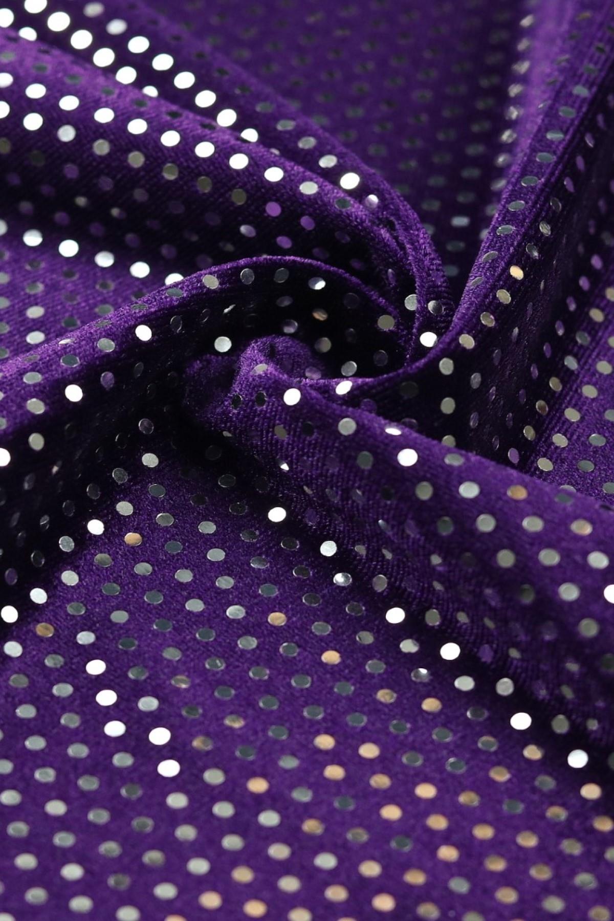 LARINA KADİFE  C#14 MOR - Kumaş Deposu