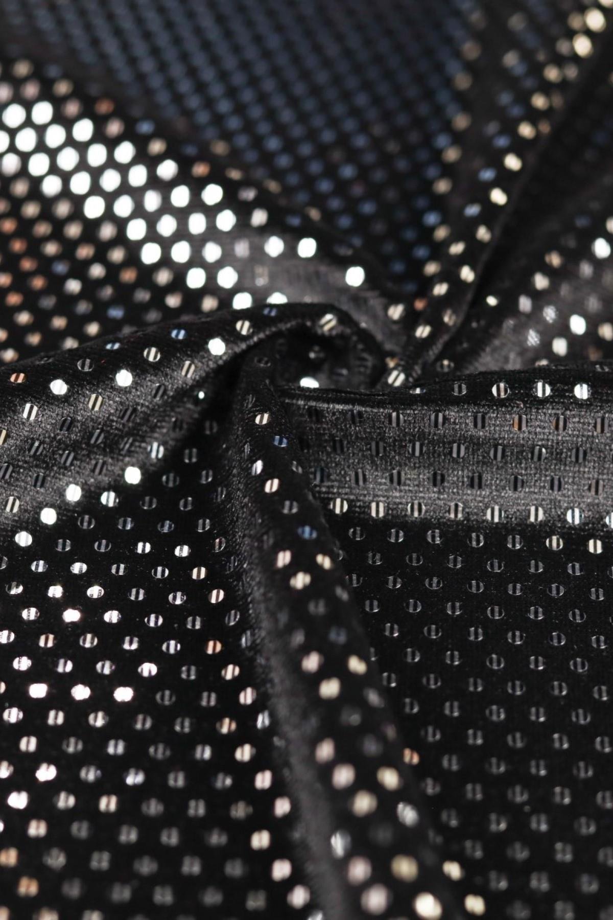 LARİNA KADİFE TONE TO TONE C#1 SİYAH - Kumaş Deposu