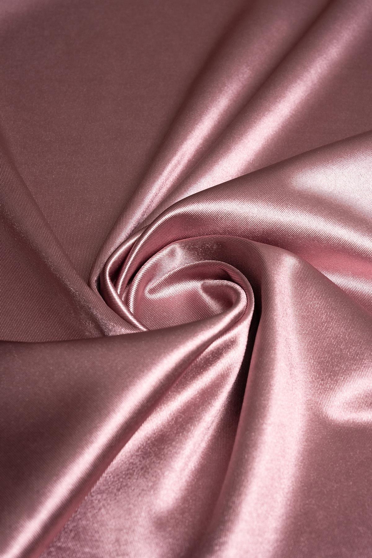 Örme Saten Pembe Abiye Kumaş - Kumaş Deposu