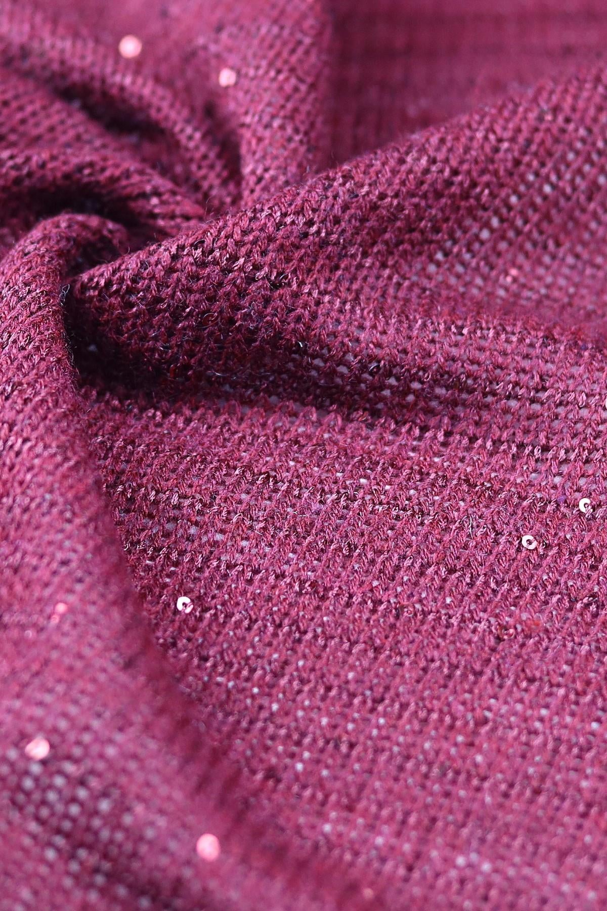 PAYET ÖRME C#3 BORDO - Kumaş Deposu