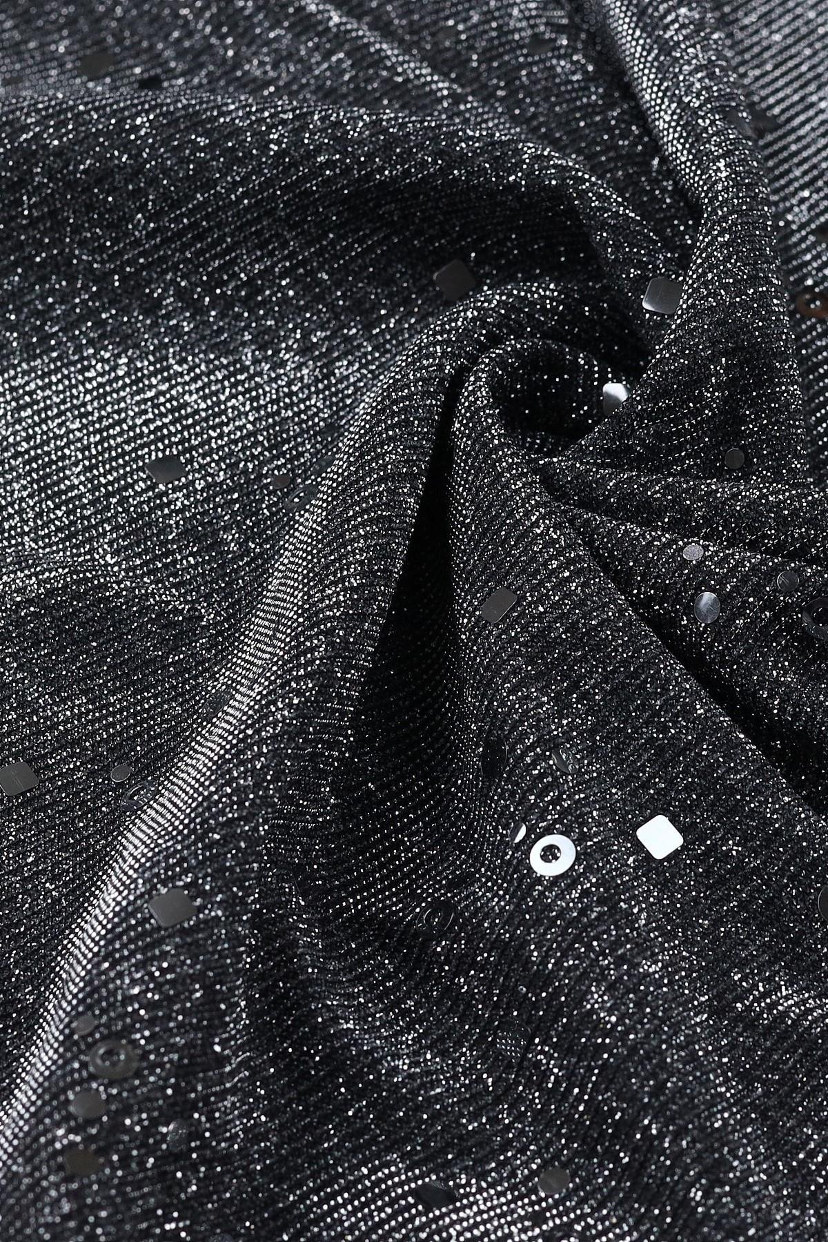 PIRILTI ERICA C#1 SİYAH/GÜMÜŞ - Kumaş Deposu